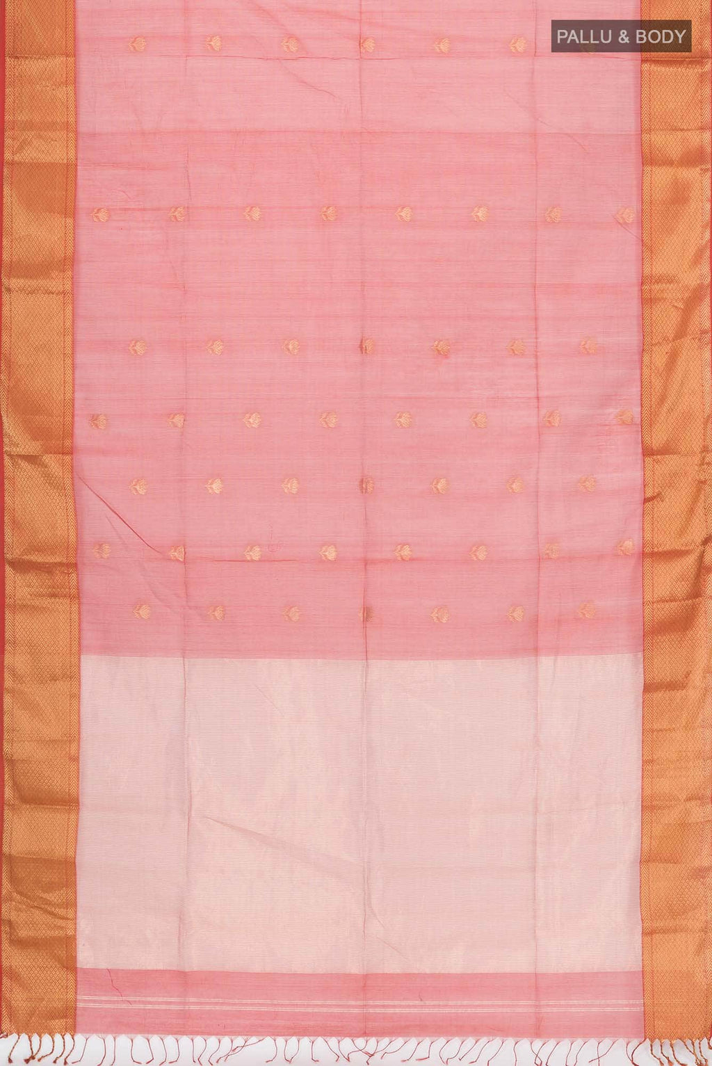 Red Maheshwari Silk Cotton Saree