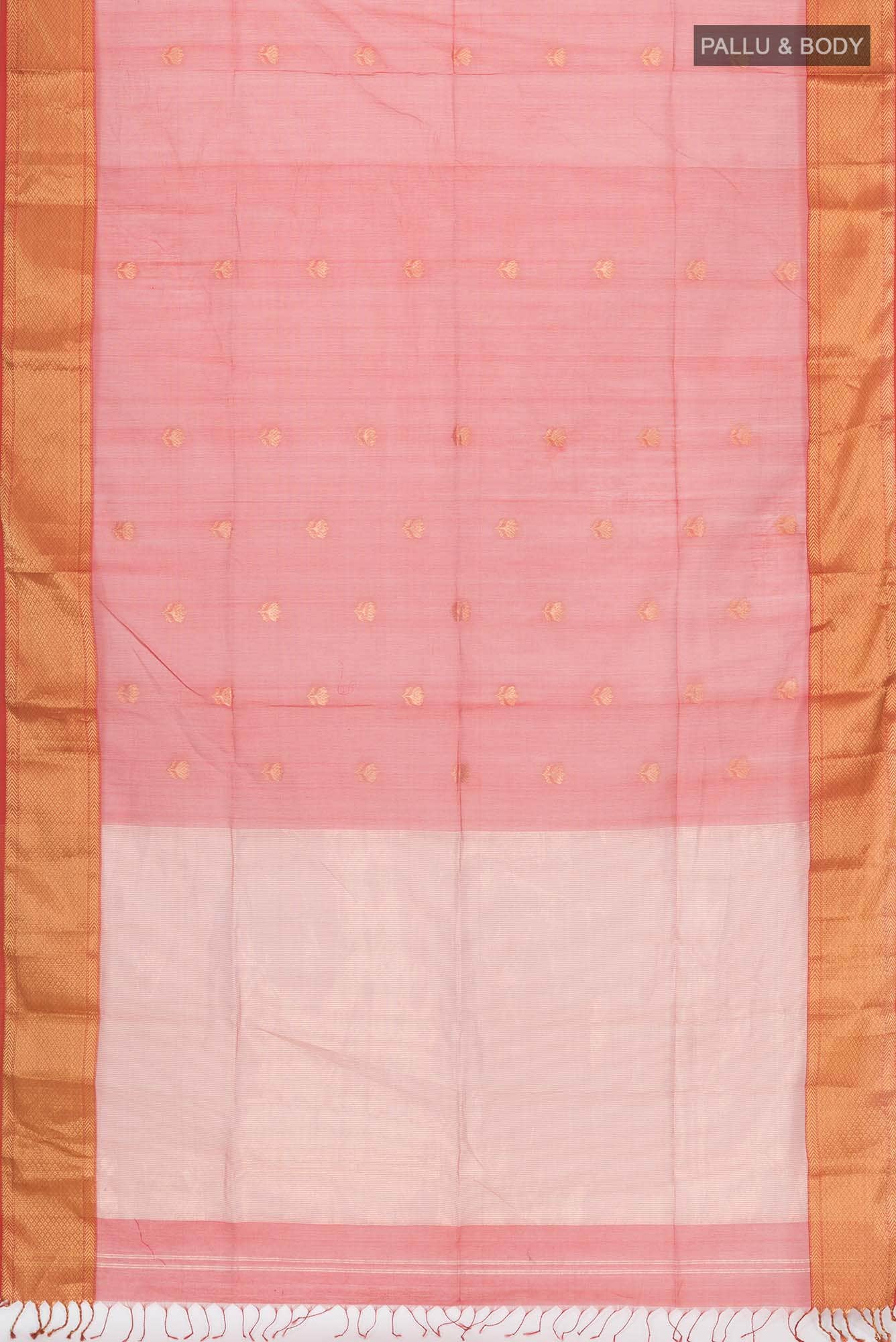 Red Maheshwari Silk Cotton Saree
