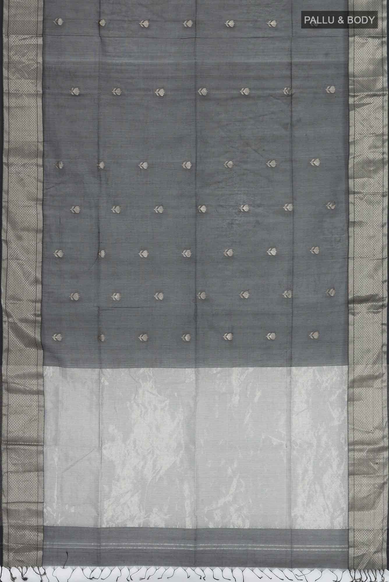 Black Maheshwari Silk Cotton Saree