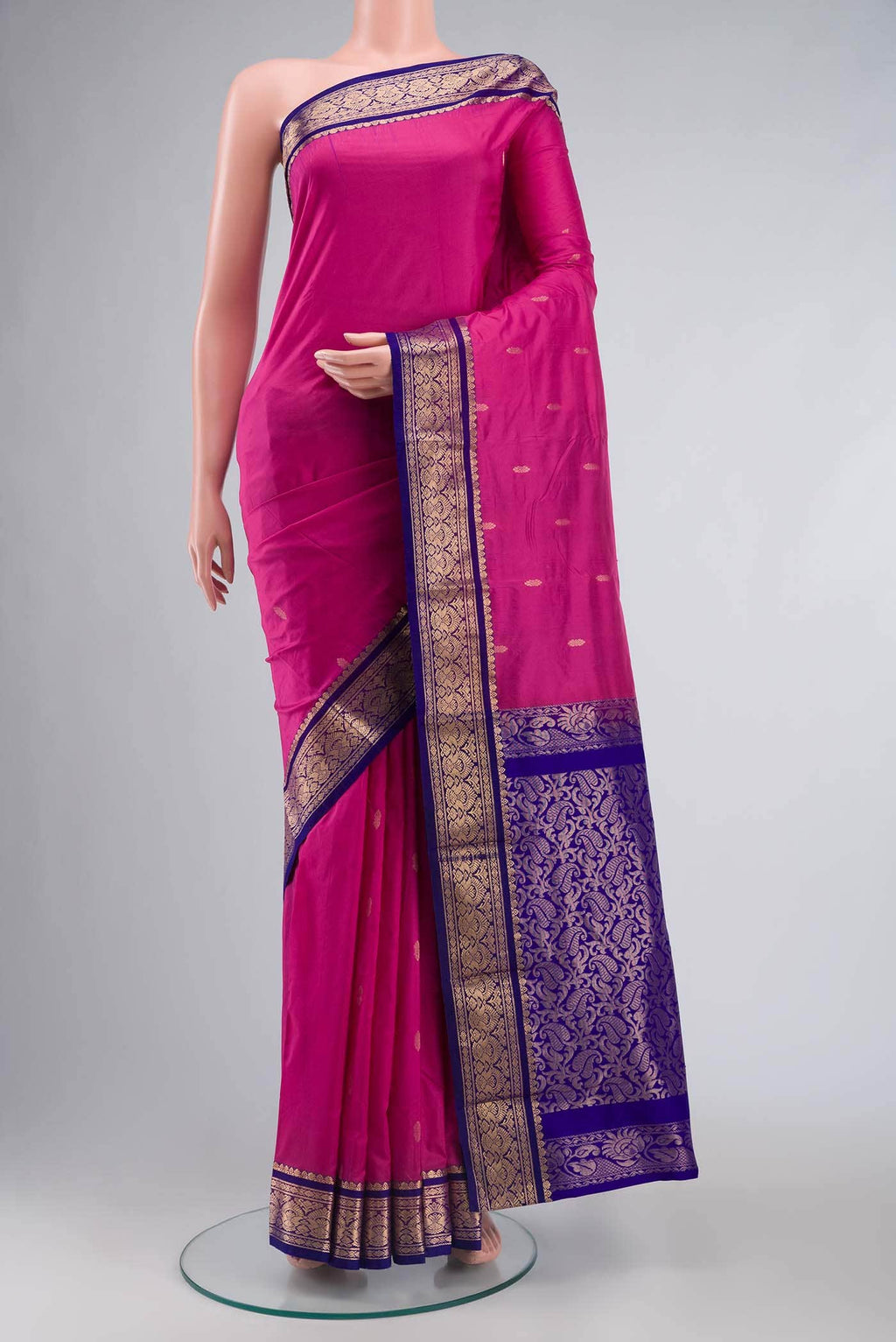 Rani Pink Bangalore Silk Saree