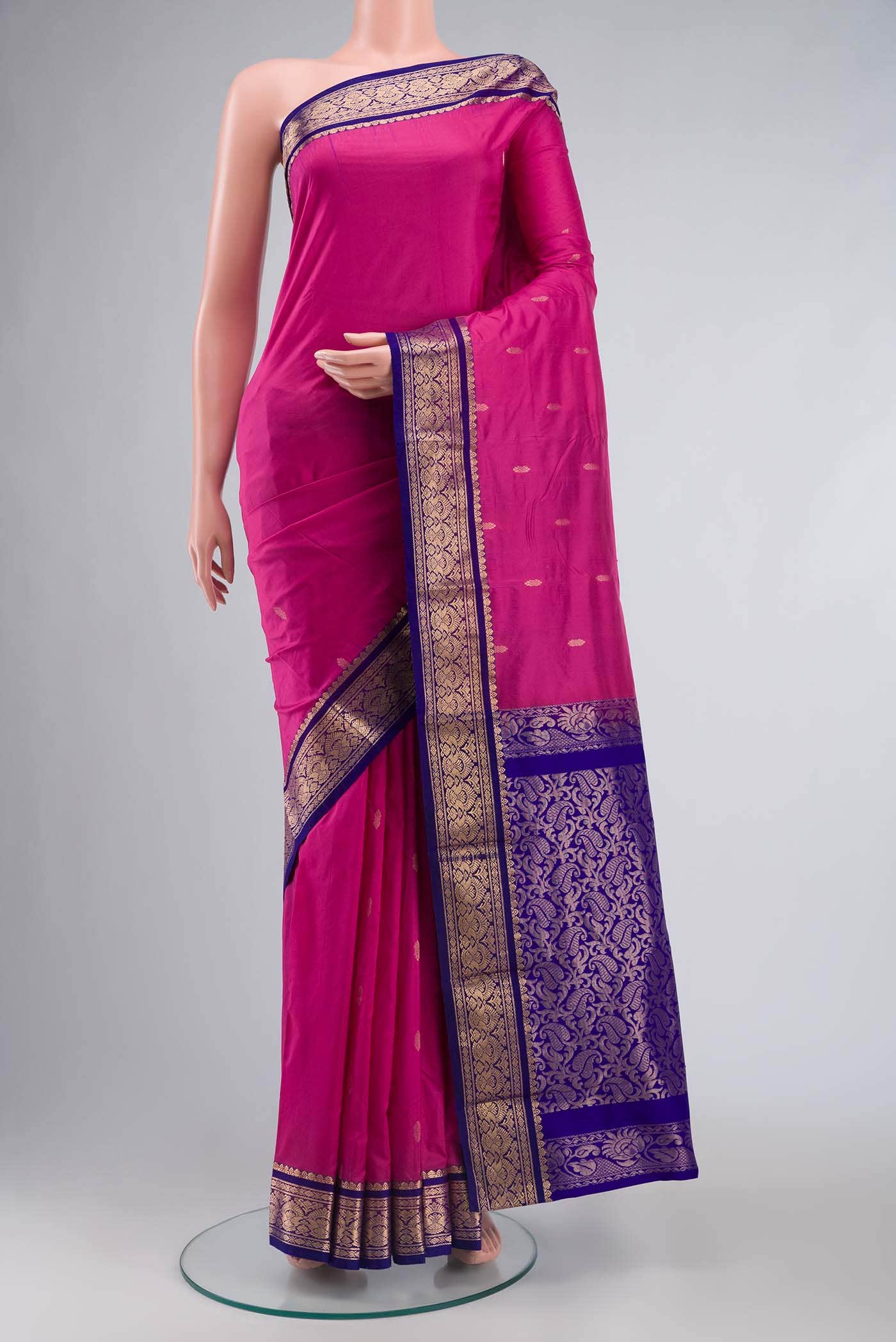 Rani Pink Bangalore Silk Saree