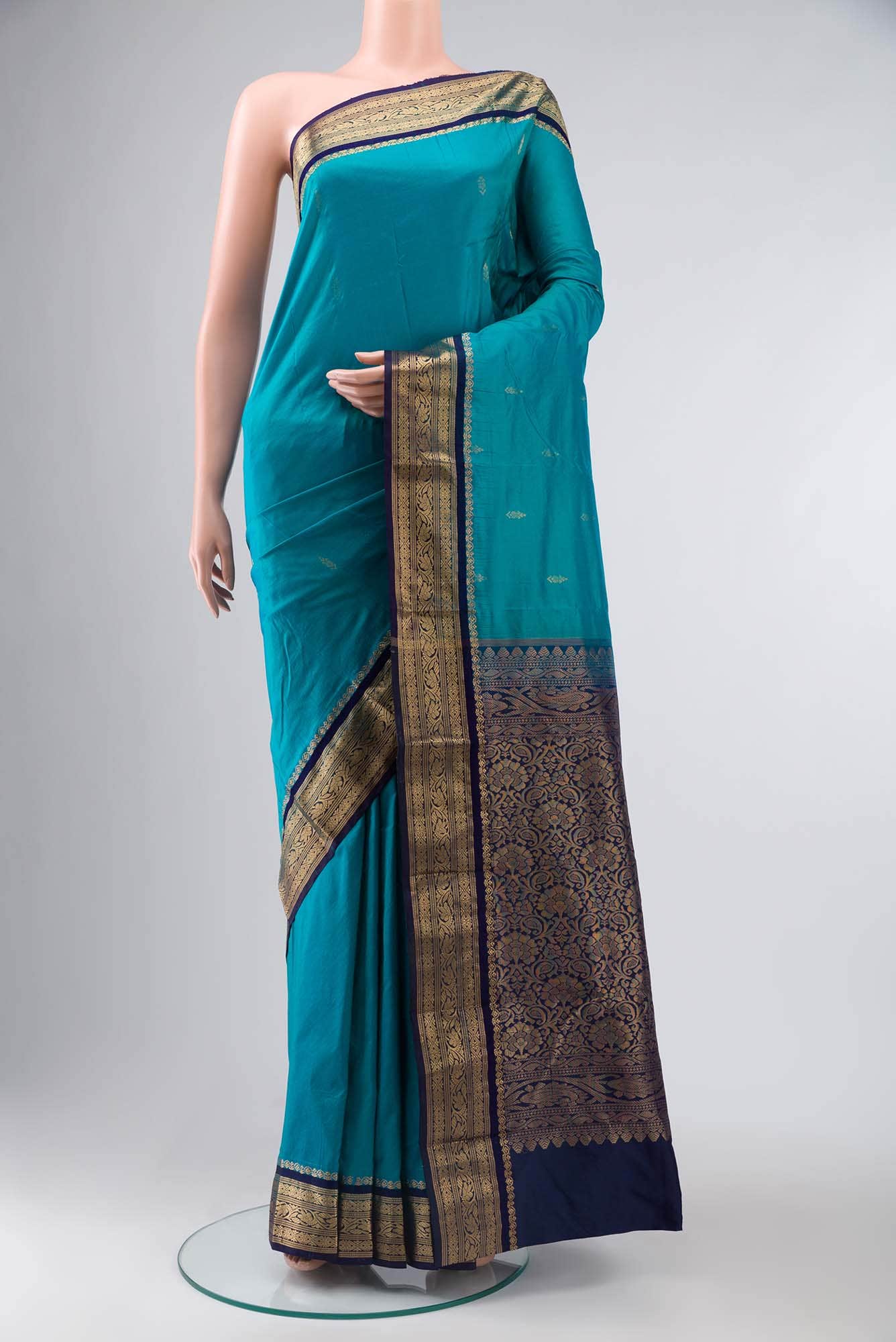 Blue Bangalore Silk Saree
