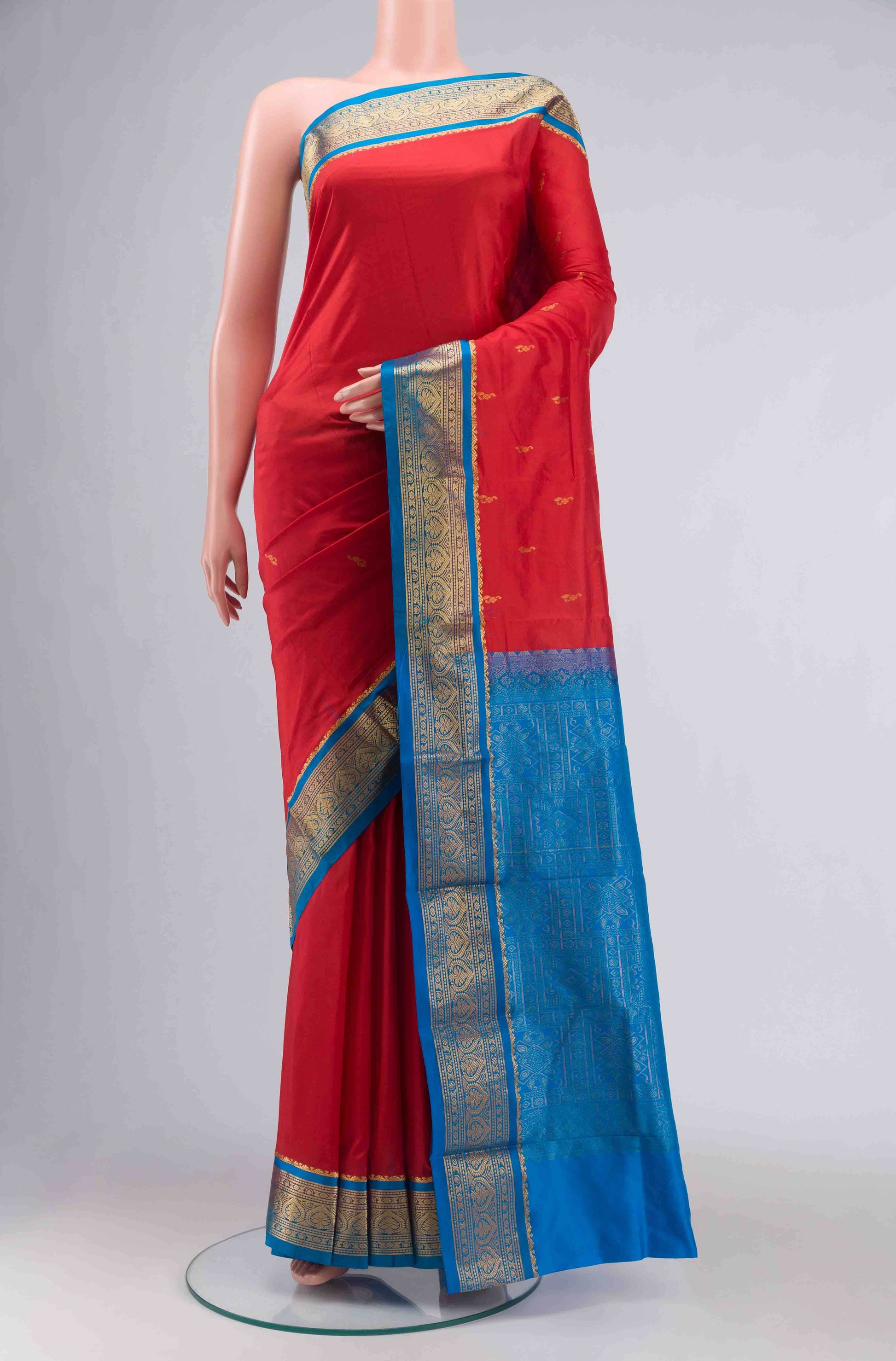 Red Bangalore Silk Saree