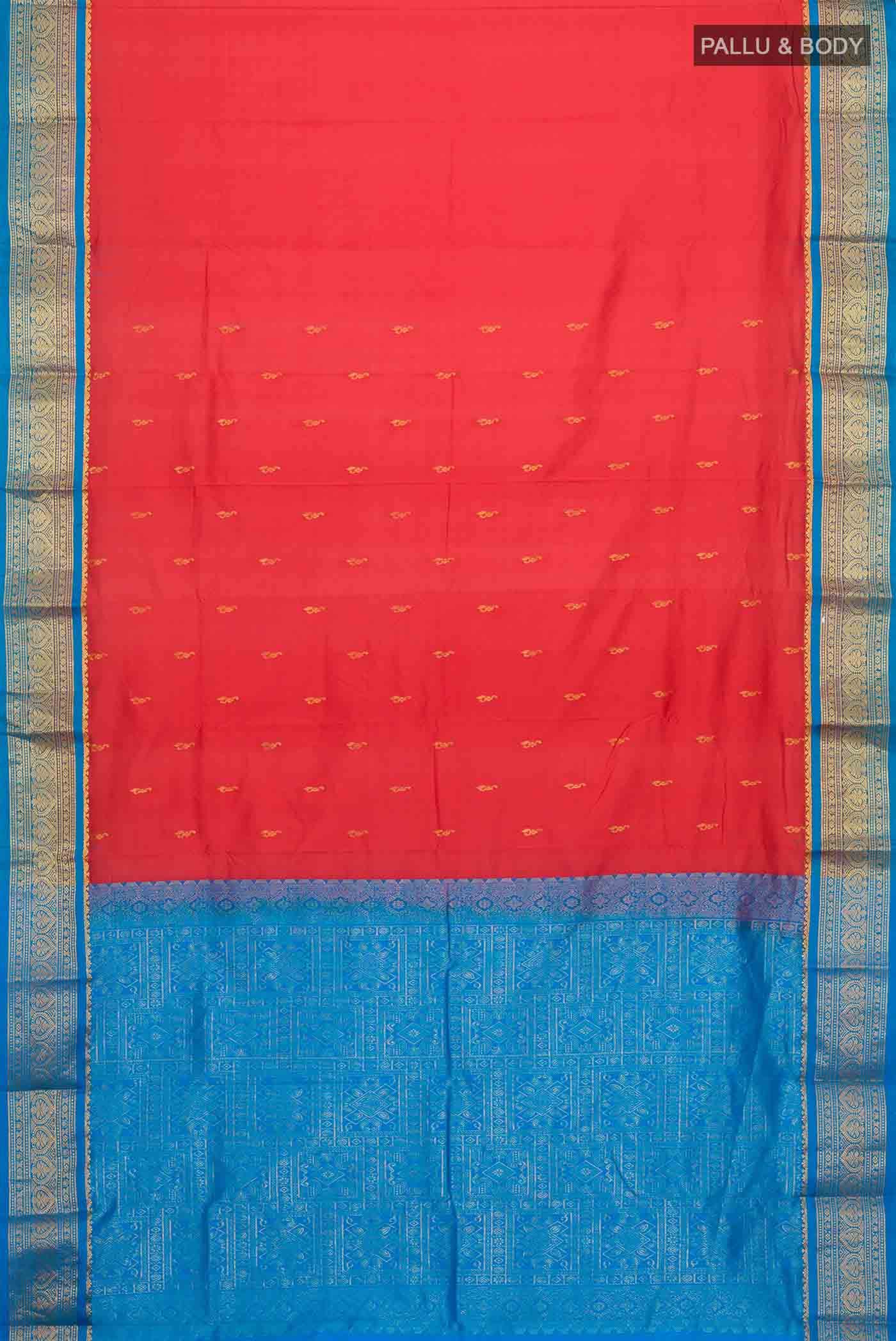 Red Bangalore Silk Saree