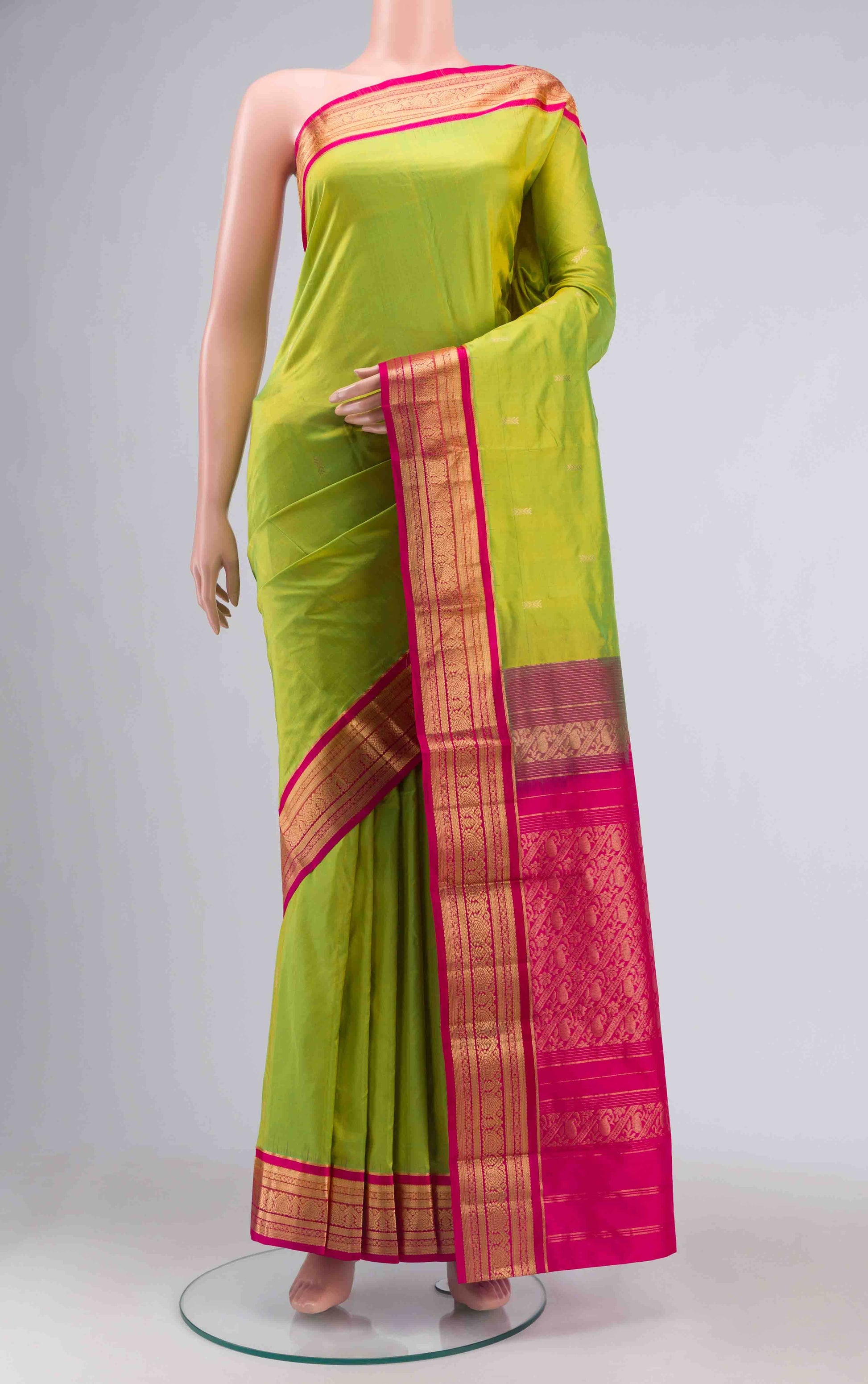Green Bangalore Silk Saree