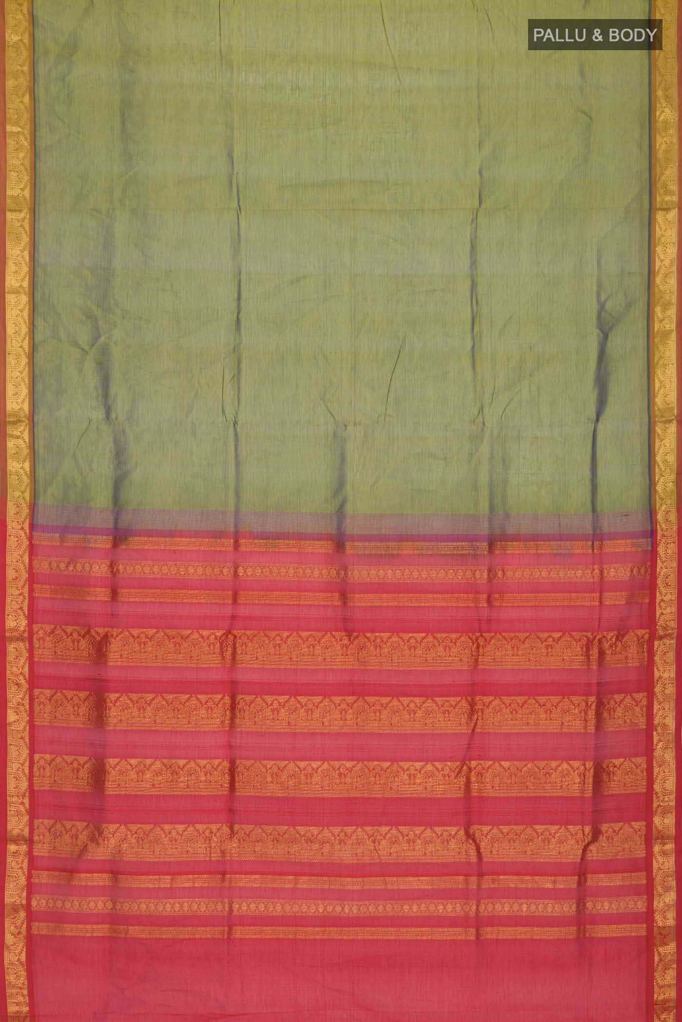 Green Silk Cotton Saree