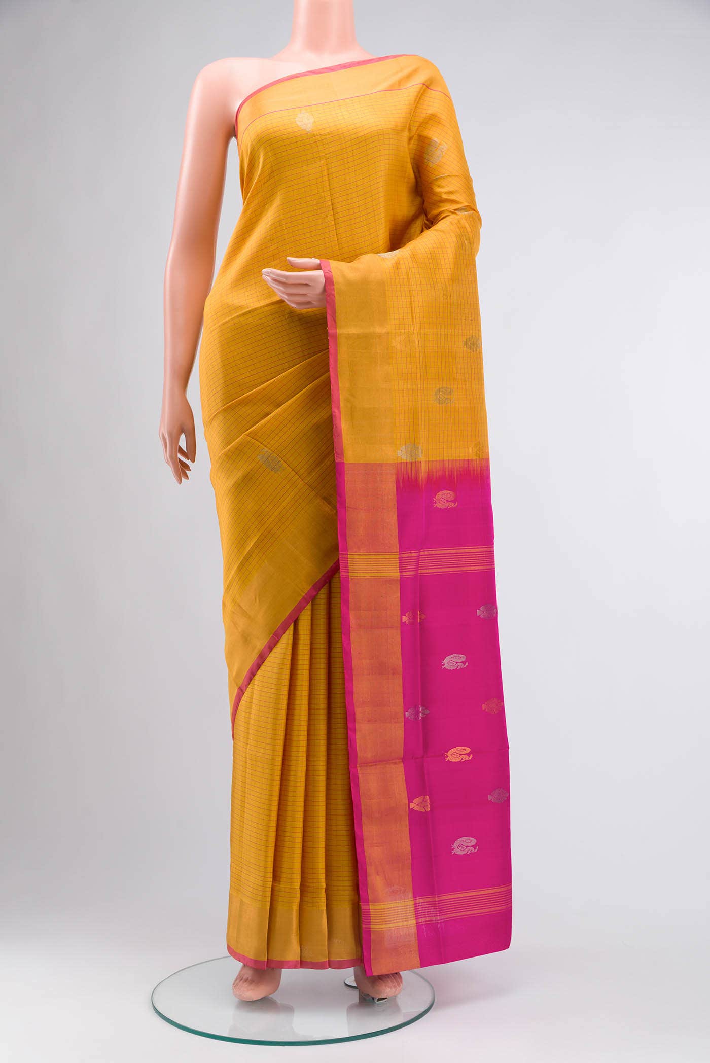 Yellow Uppada Silk Saree