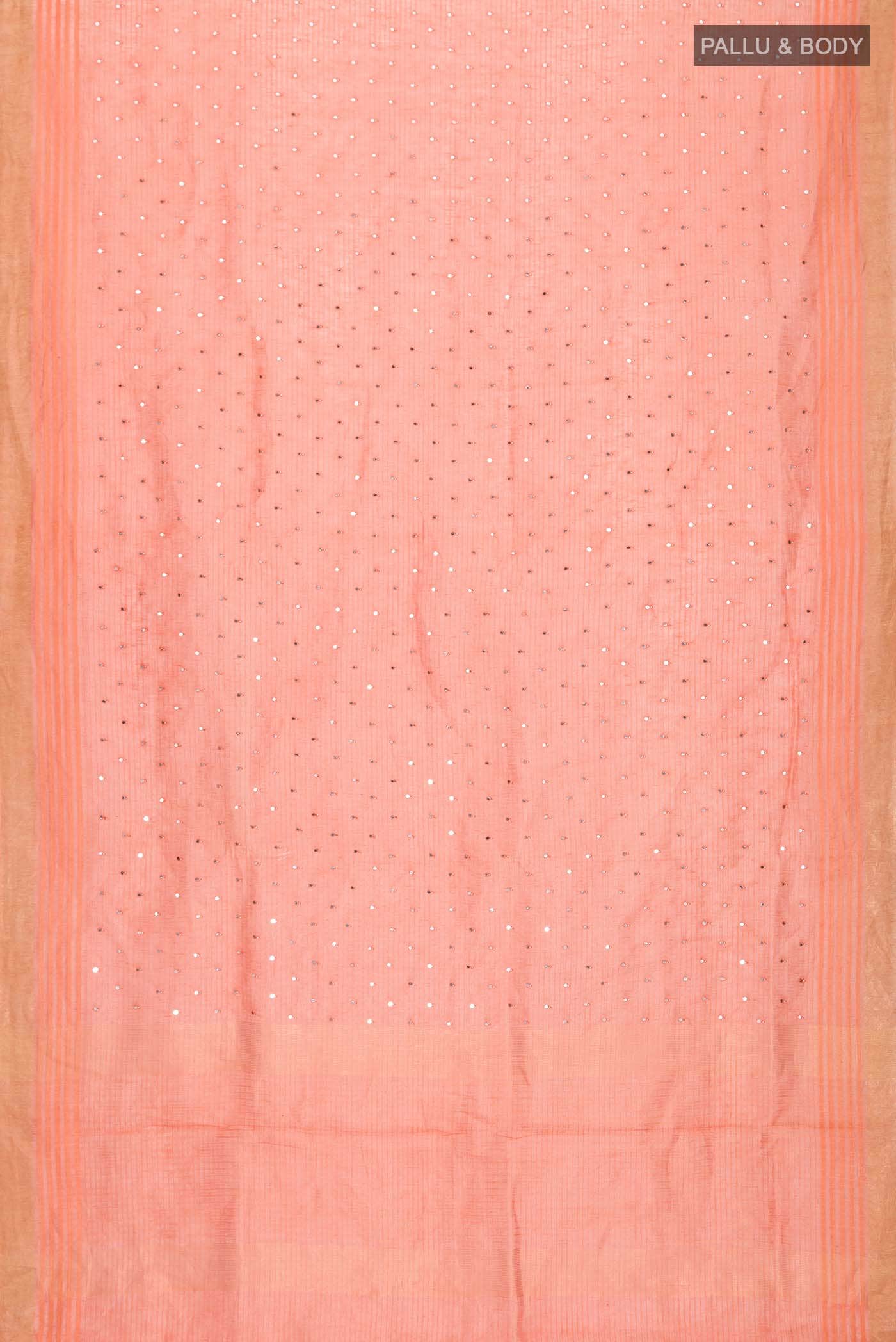 Orange Linen Saree