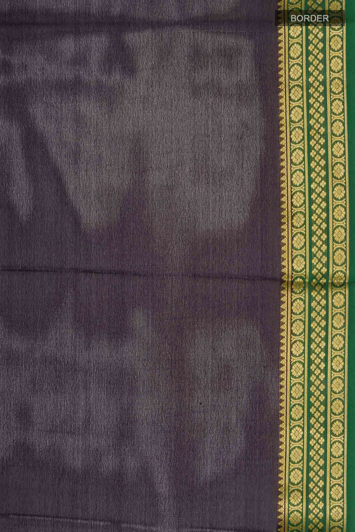 Black Mysore Crepe Saree