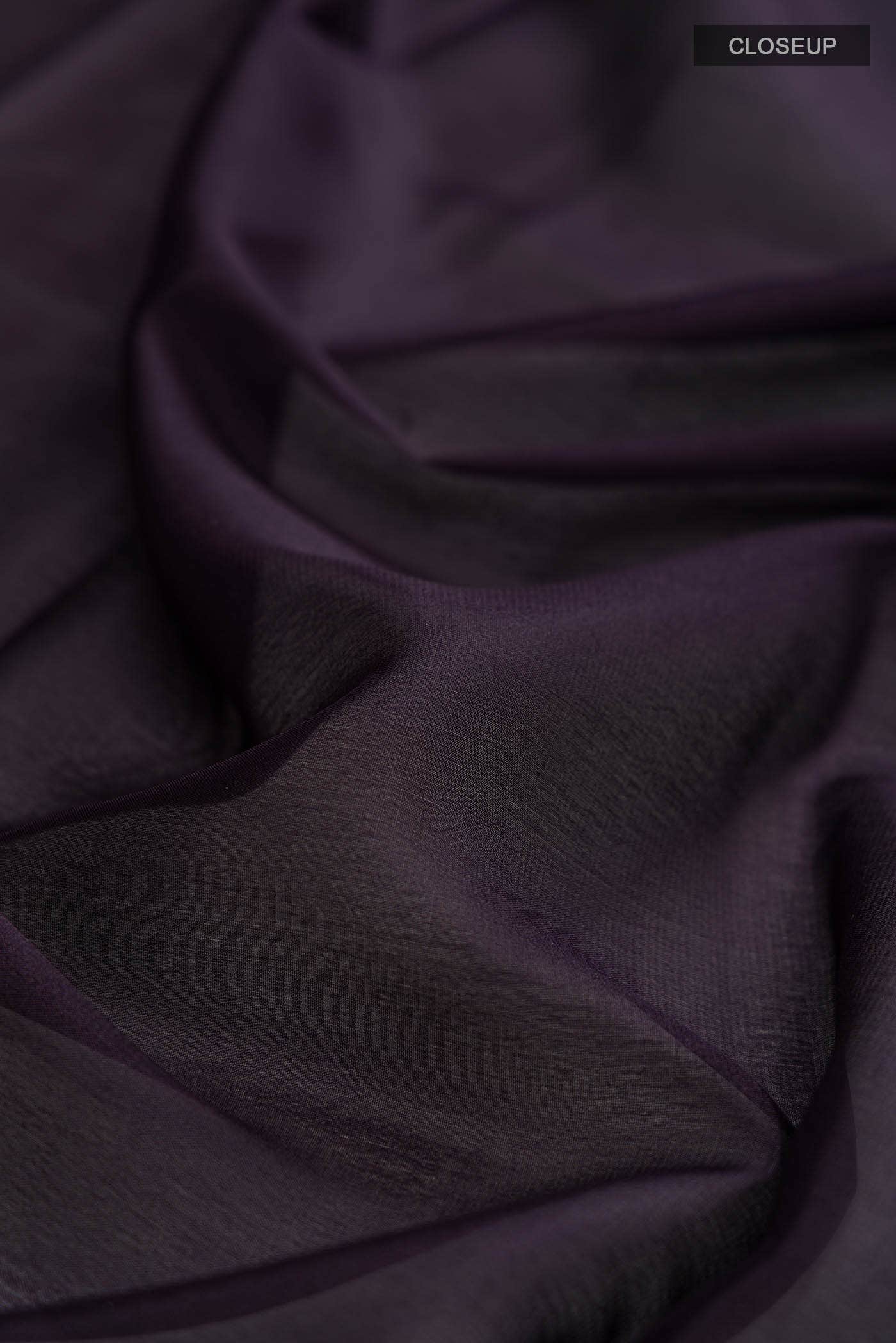 Black Mysore Crepe Saree