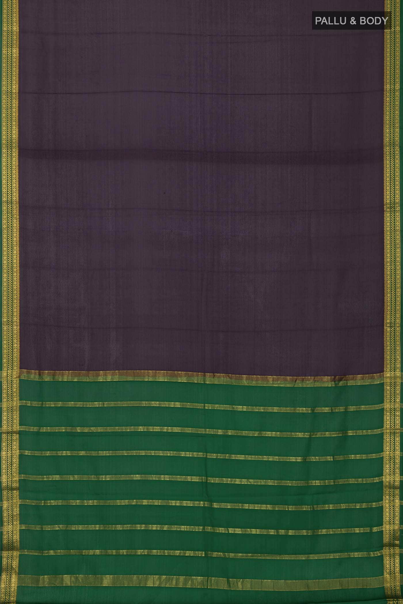 Black Mysore Crepe Saree