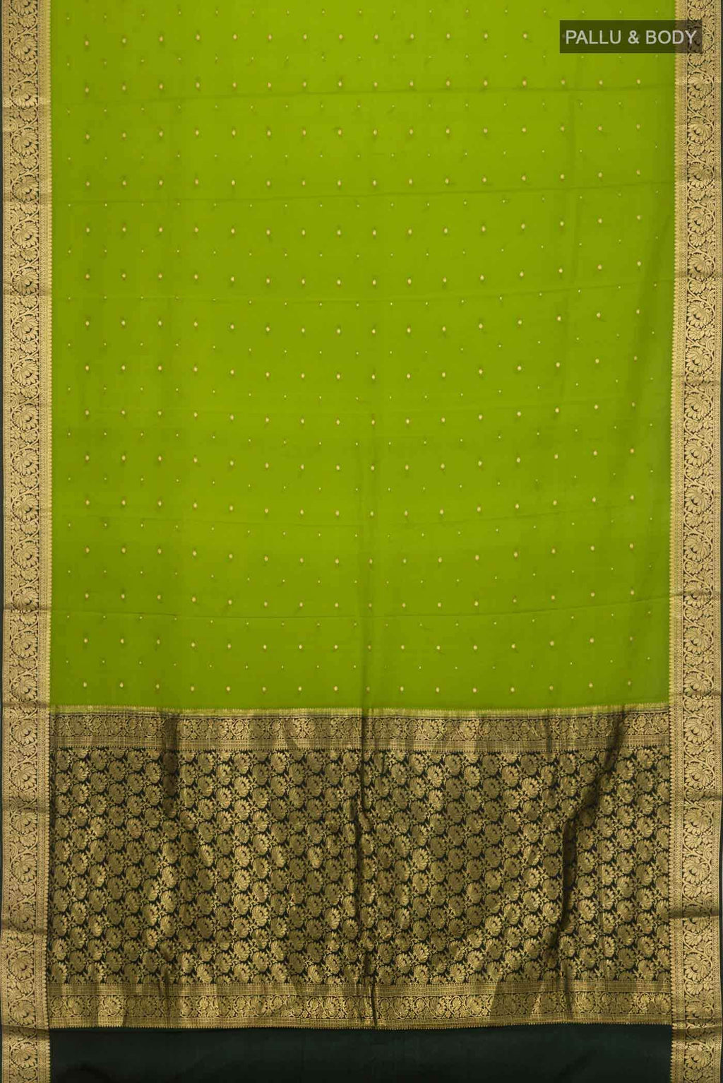 Green Mysore Crepe Saree