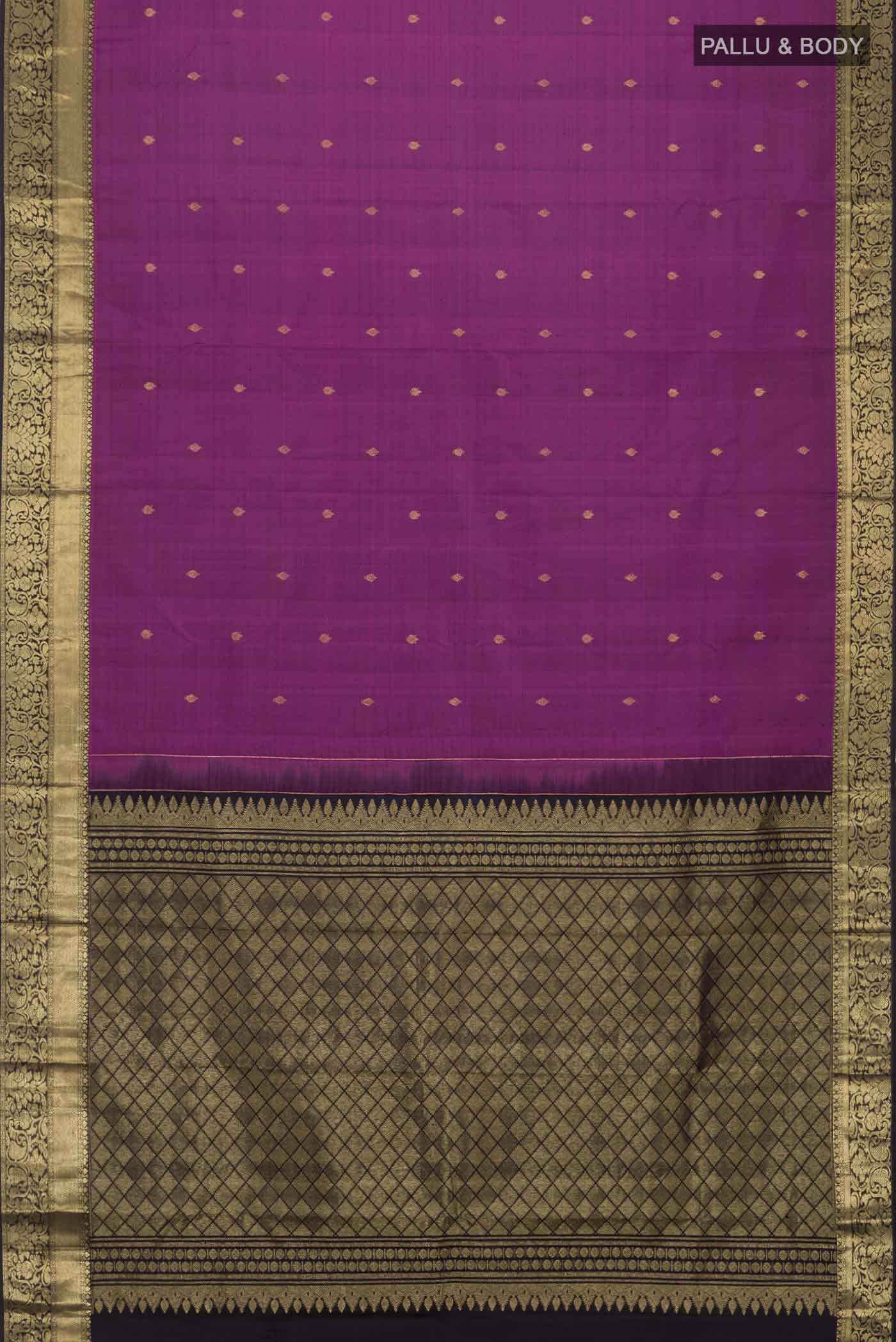 Purple Kanchipuram Silk Saree