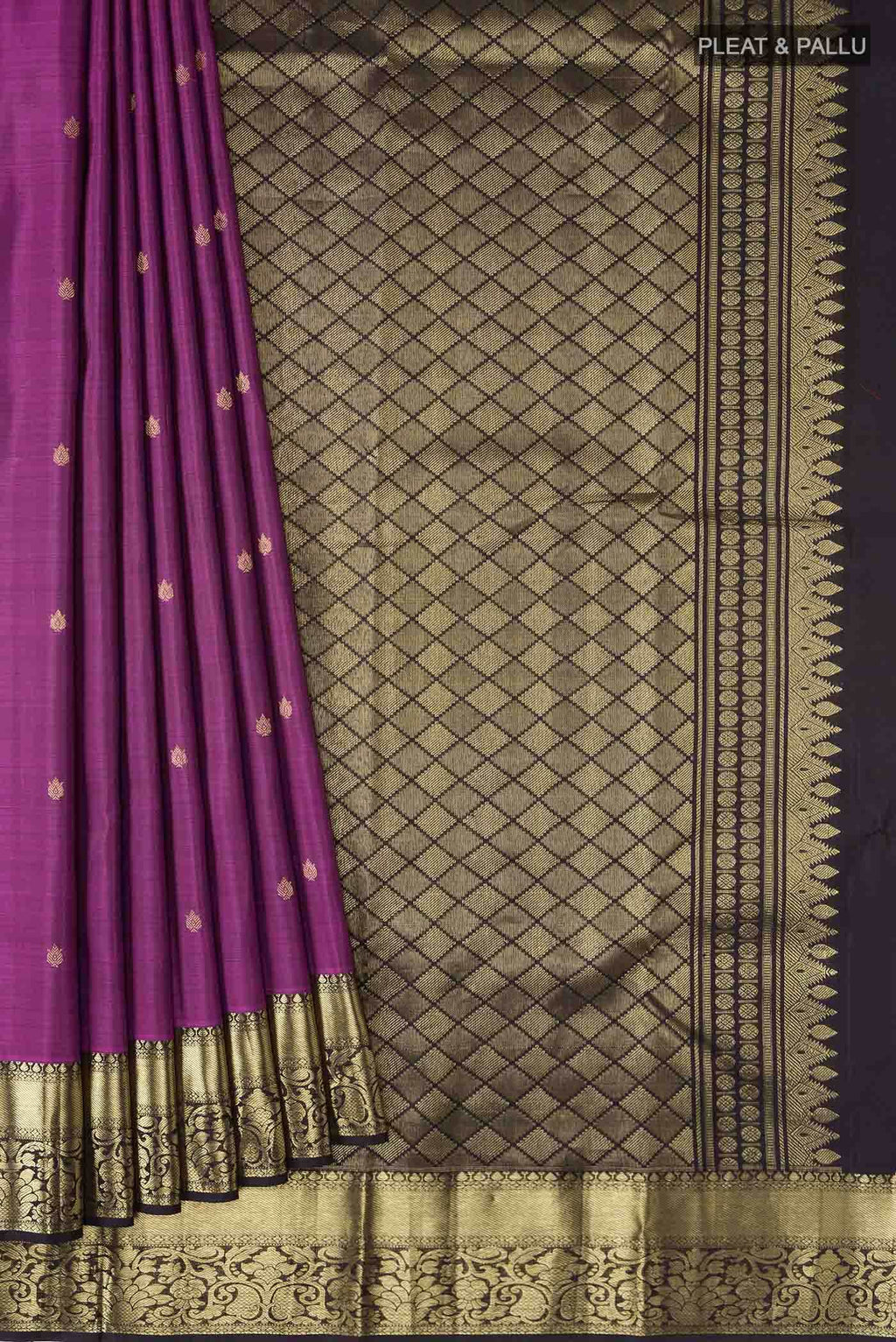 Purple Kanchipuram Silk Saree