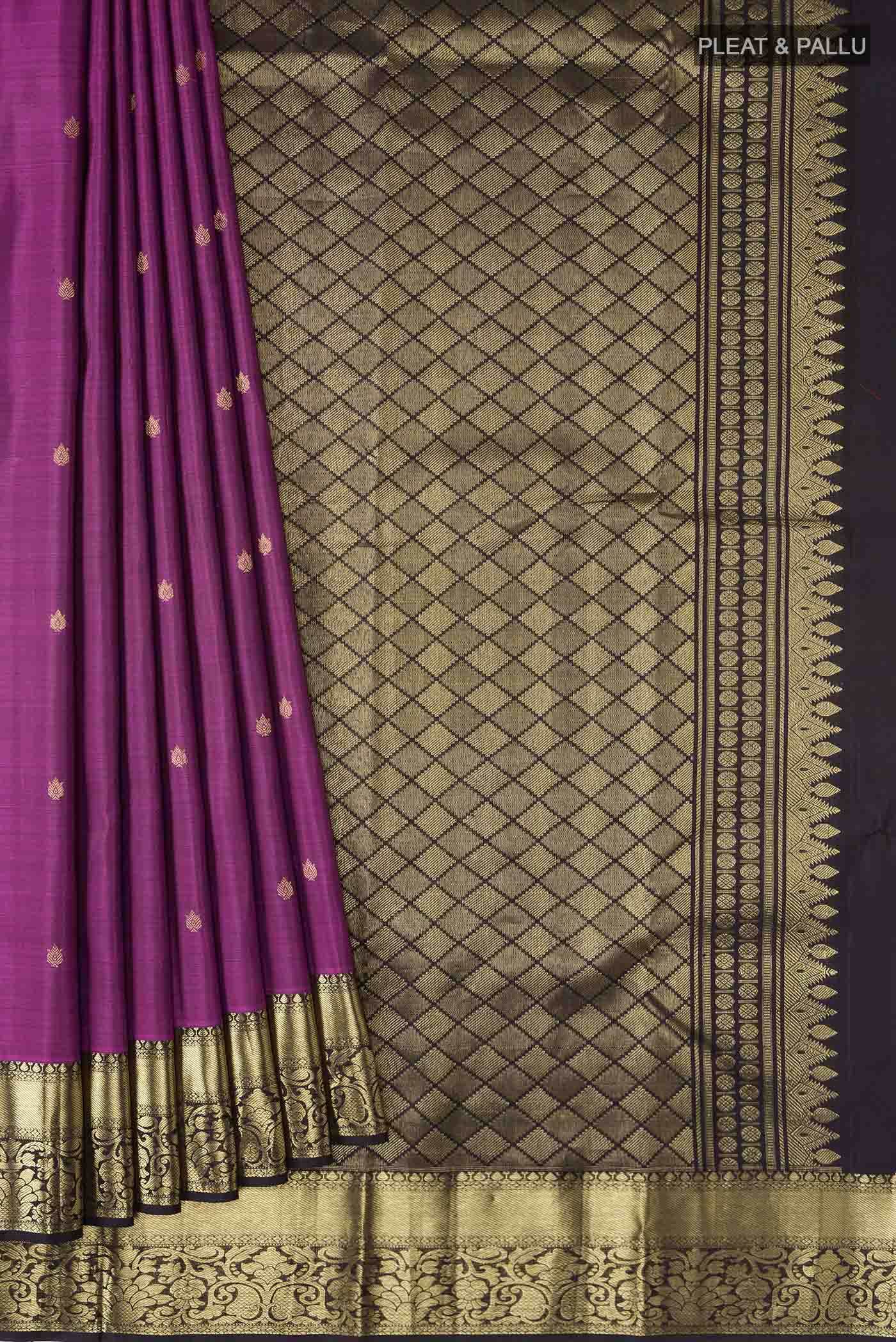 Purple Kanchipuram Silk Saree