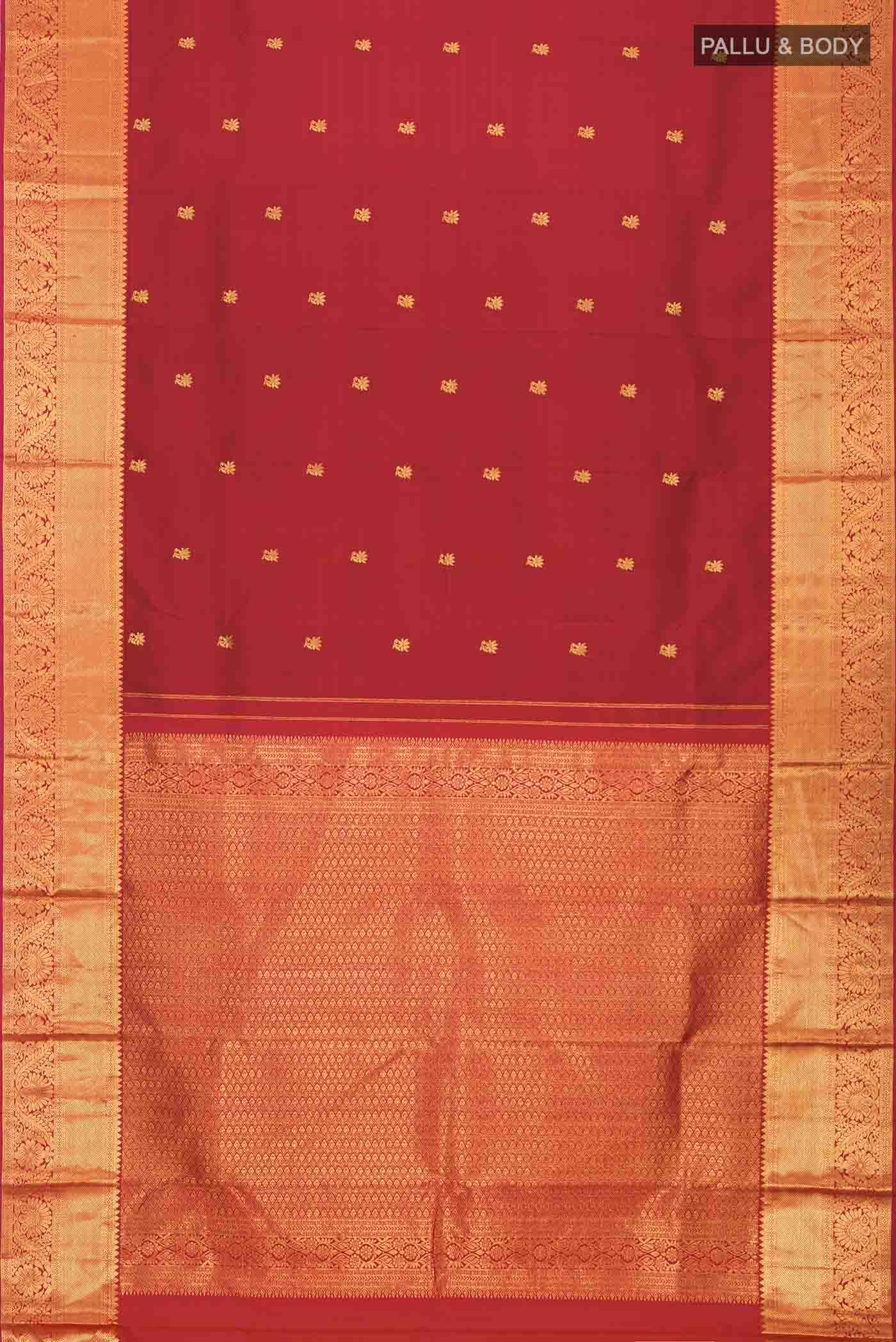 Maroon Kanchipuram Silk Saree
