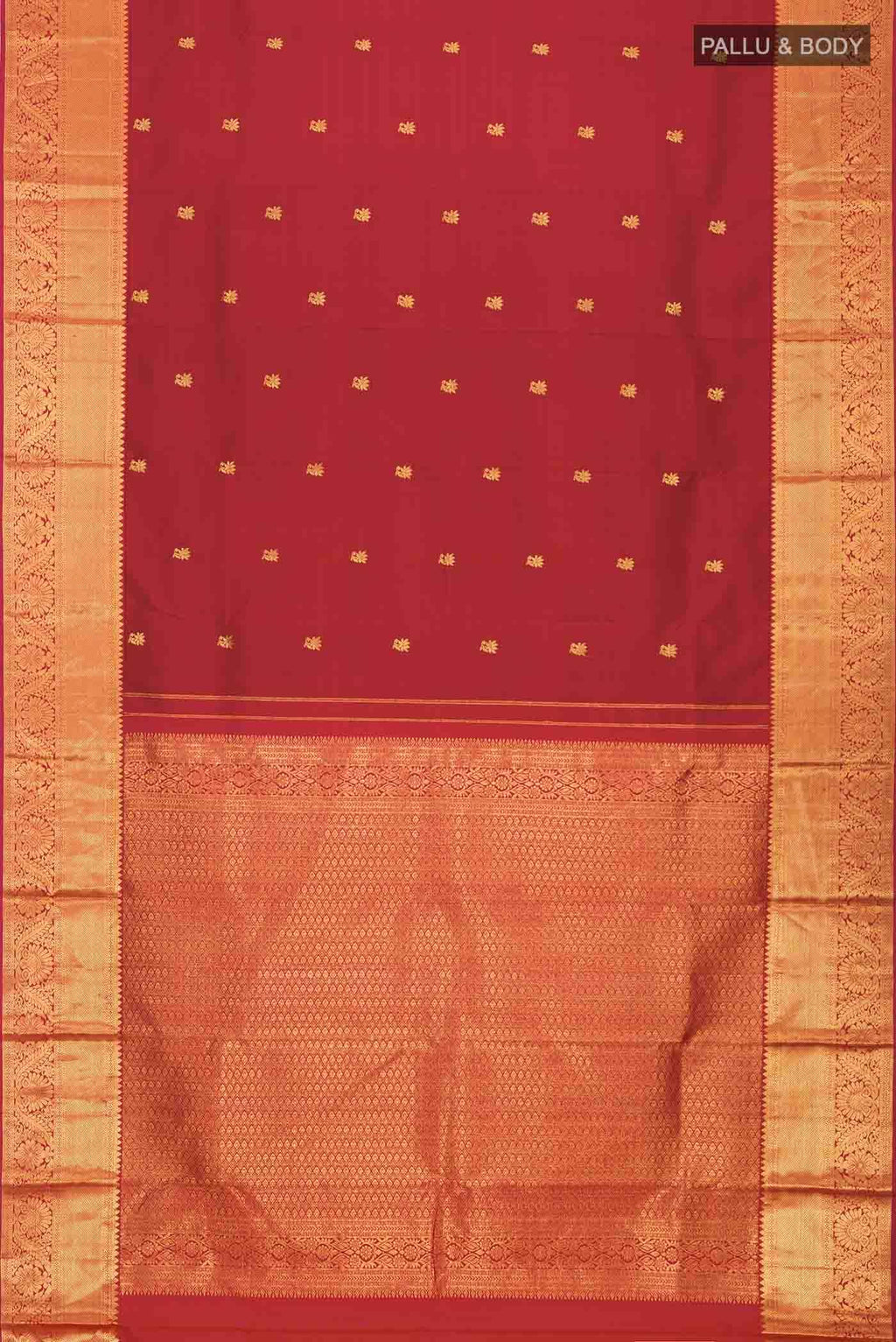 Maroon Kanchipuram Silk Saree