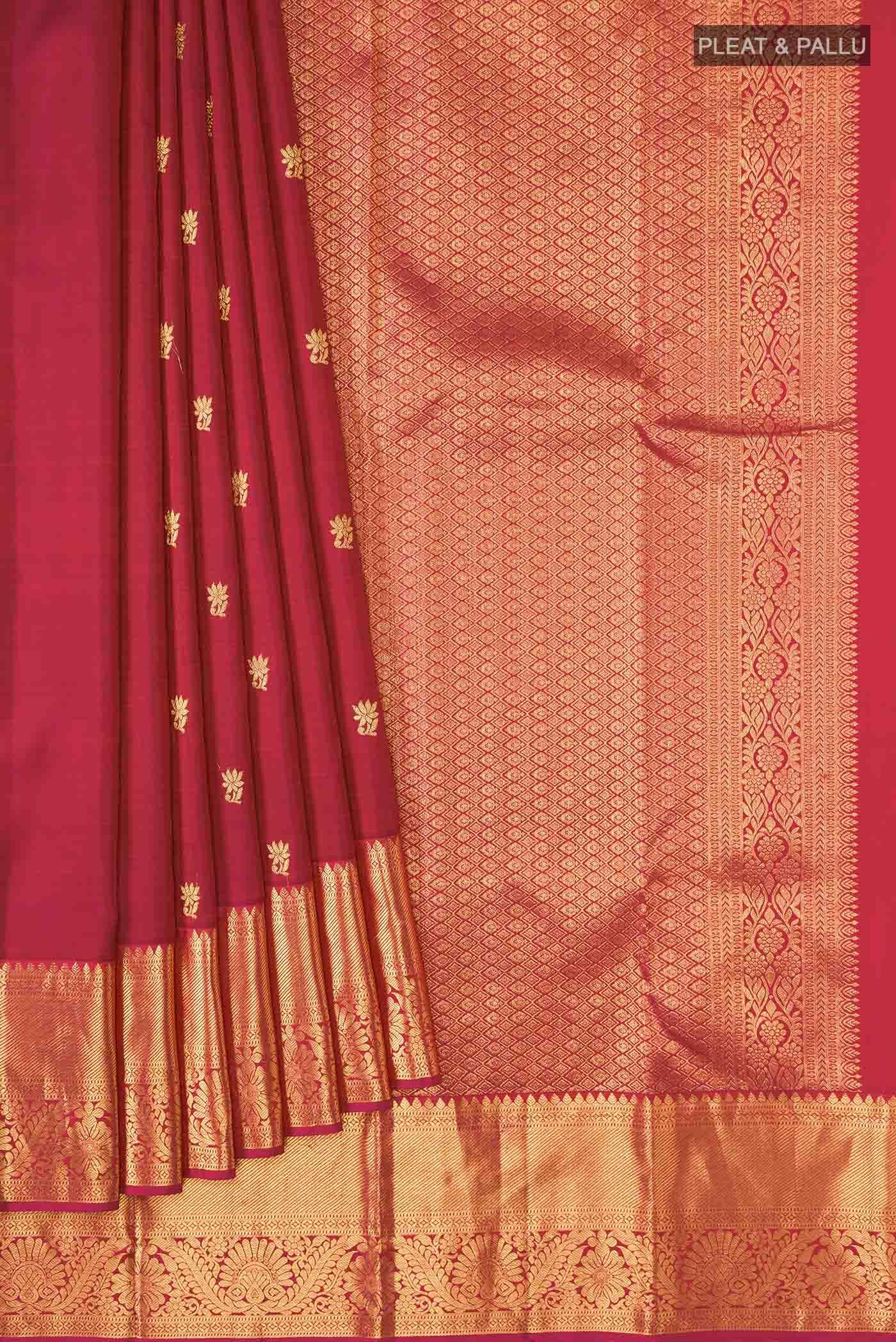 Maroon Kanchipuram Silk Saree