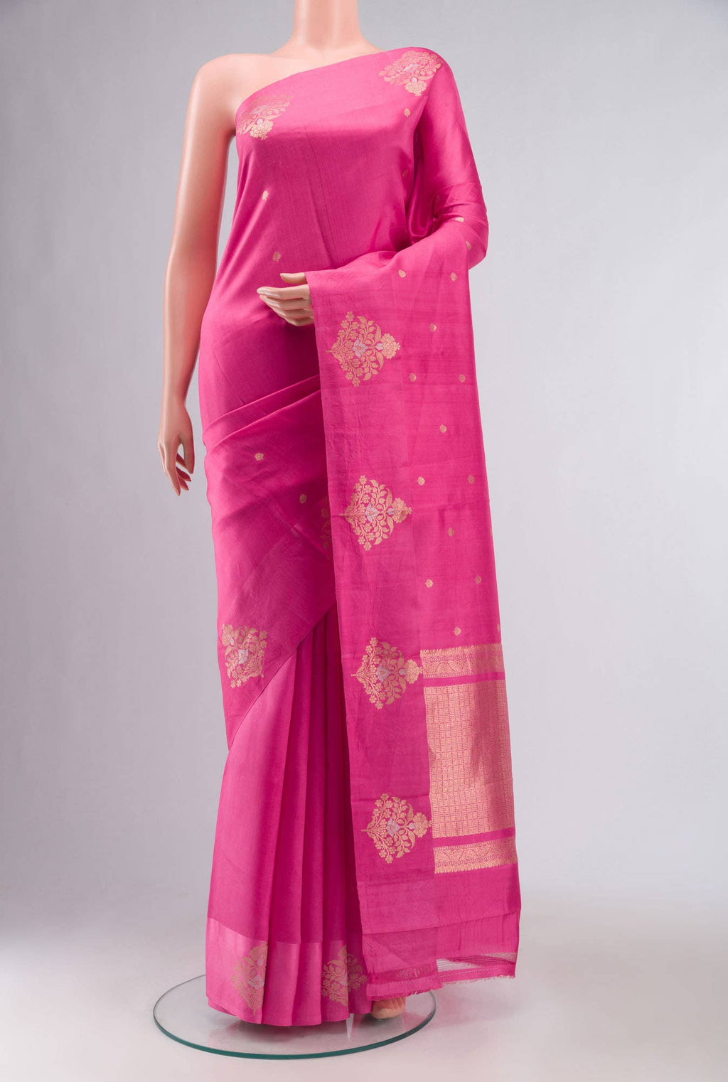 Pink Banarasi Katan Silk Saree