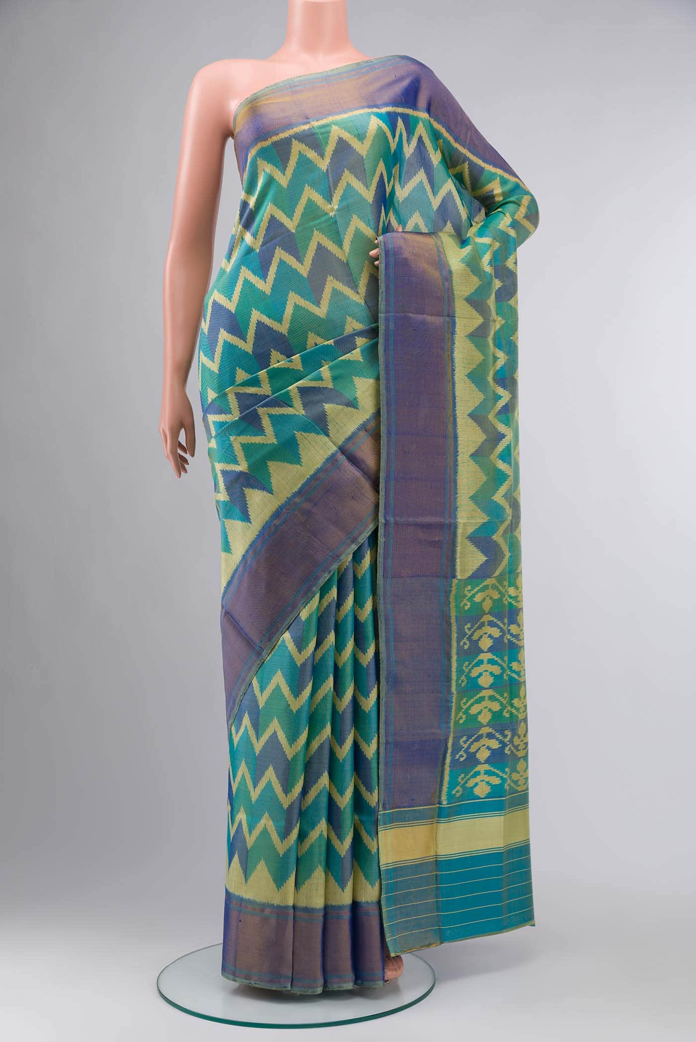 Green Rajkot Patola Silk Saree