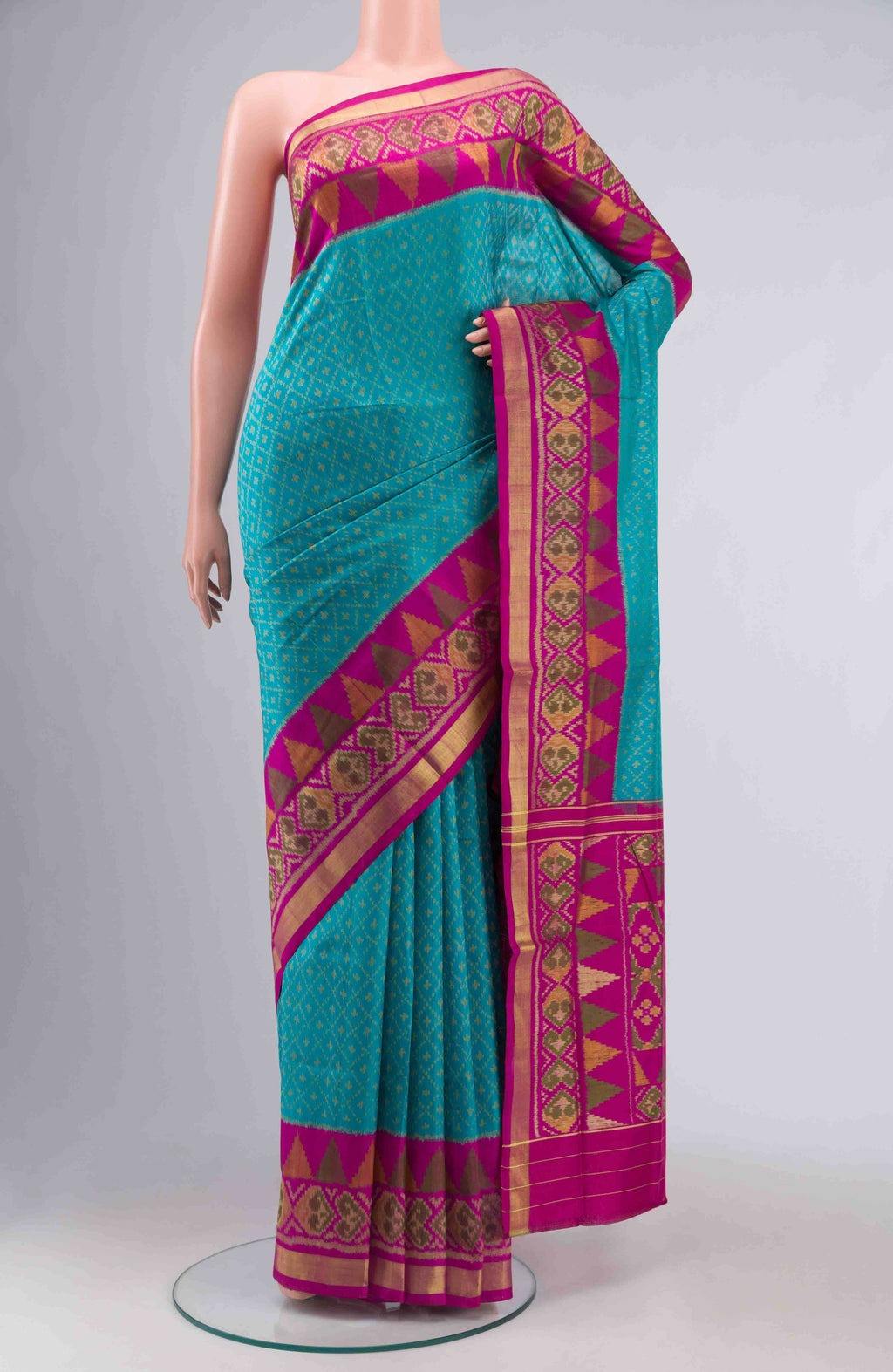 Blue Rajkot Patola Silk Saree