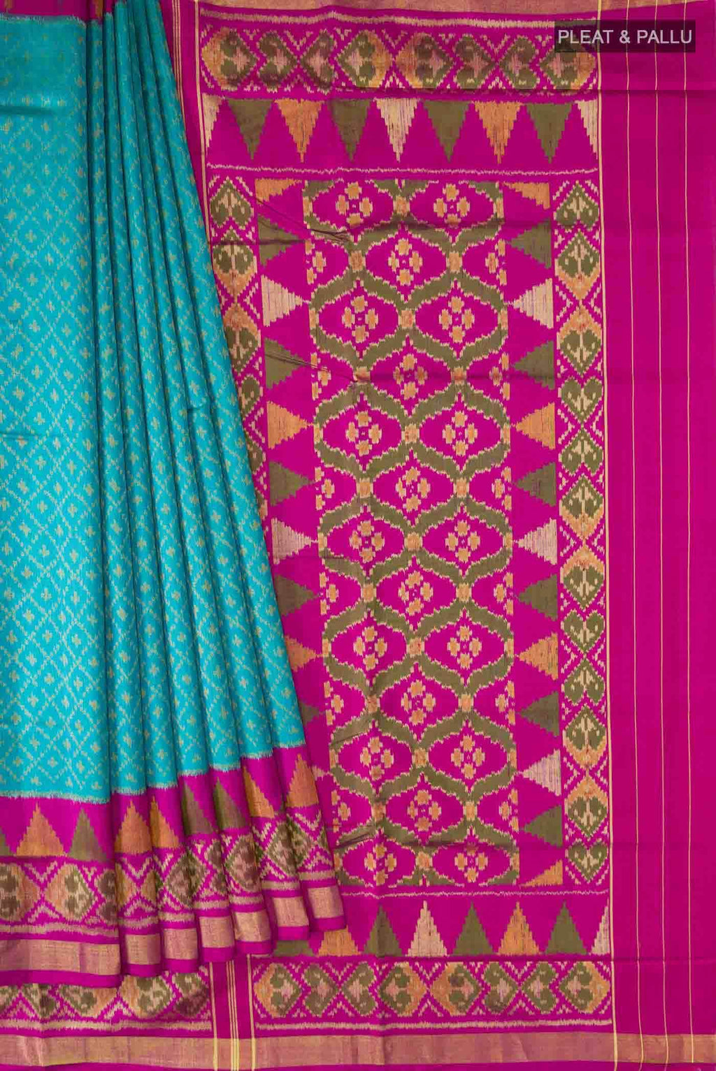 Blue Rajkot Patola Silk Saree