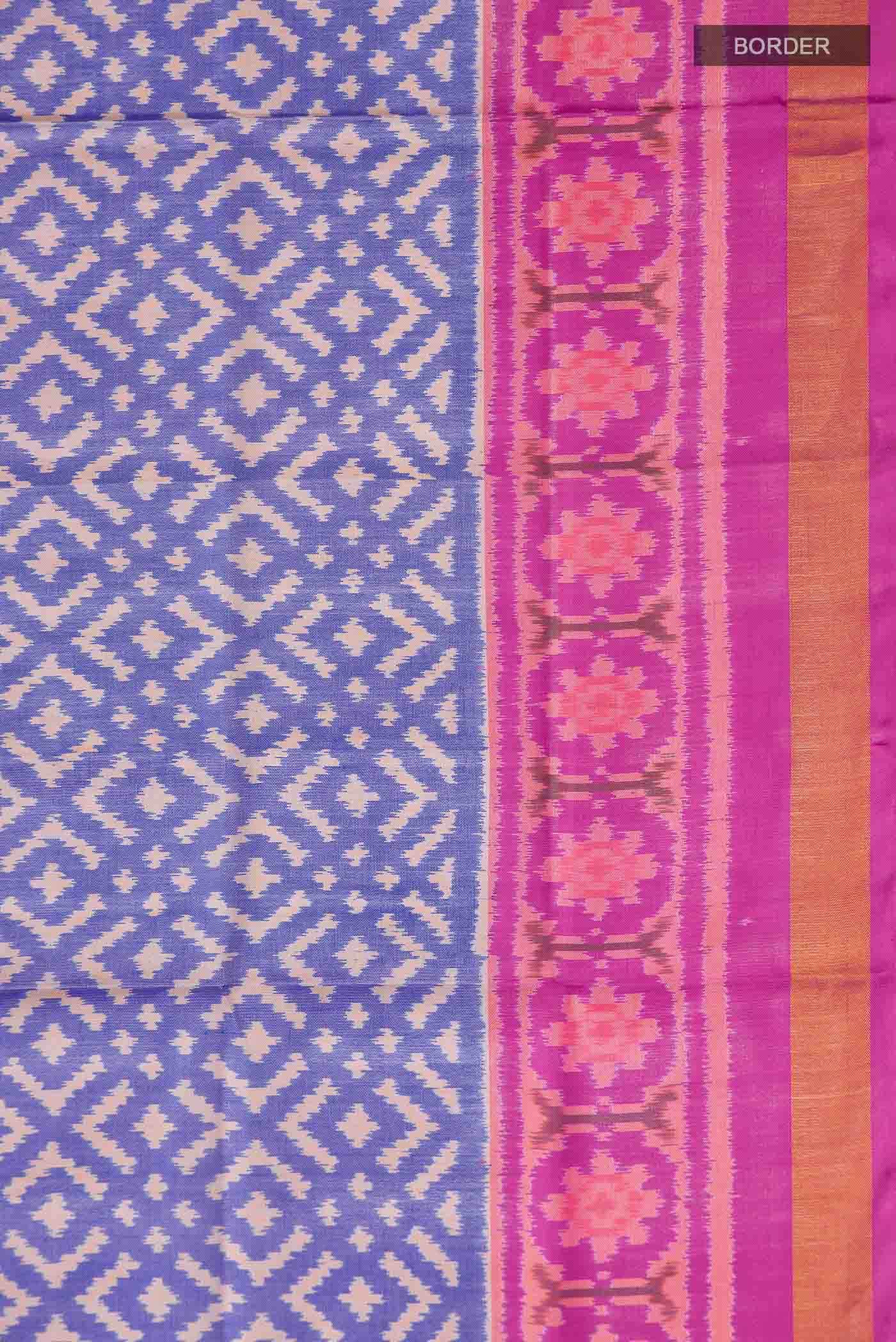 Blue Rajkot Patola Silk Saree