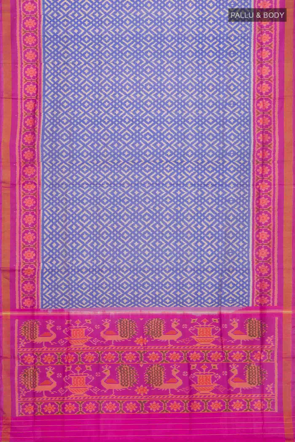Blue Rajkot Patola Silk Saree