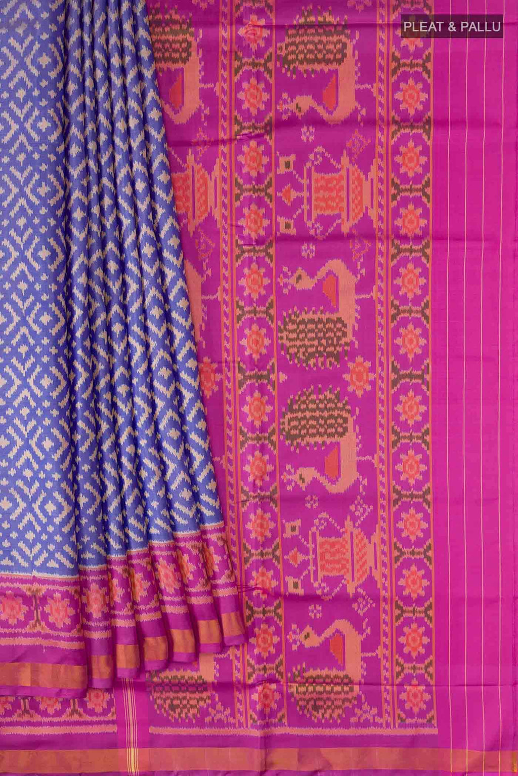 Blue Rajkot Patola Silk Saree