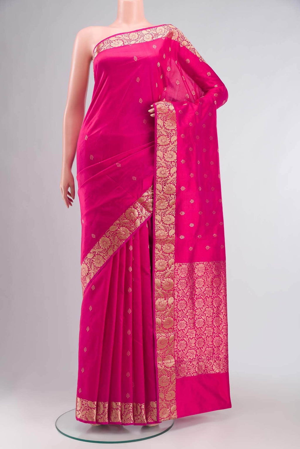 Pink Banarasi Katan Silk Saree