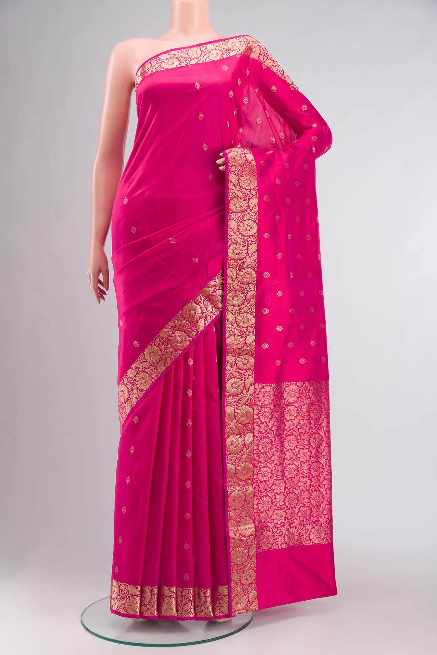 Pink Banarasi Katan Silk Saree