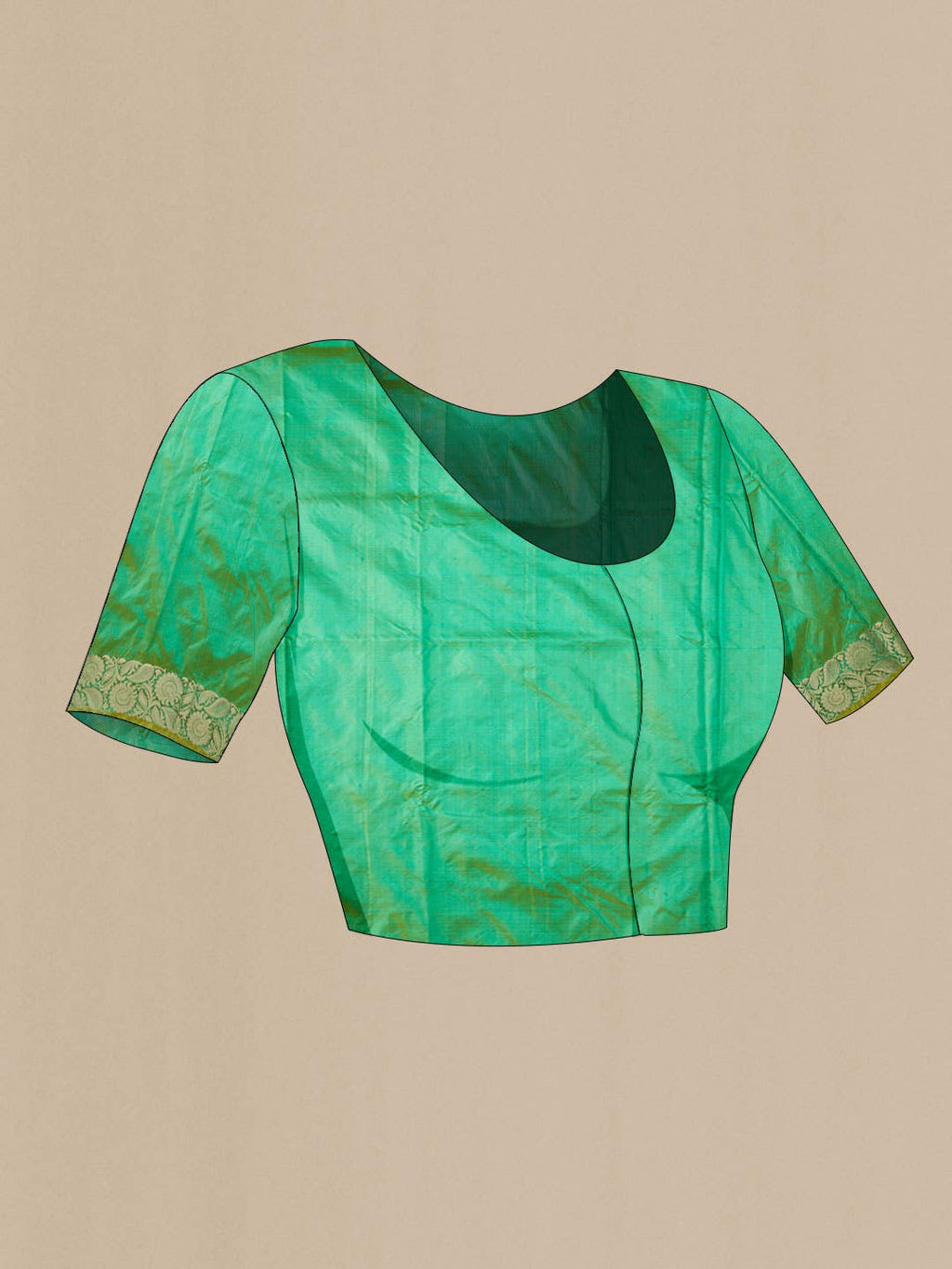 Green Banarasi Katan Silk Saree