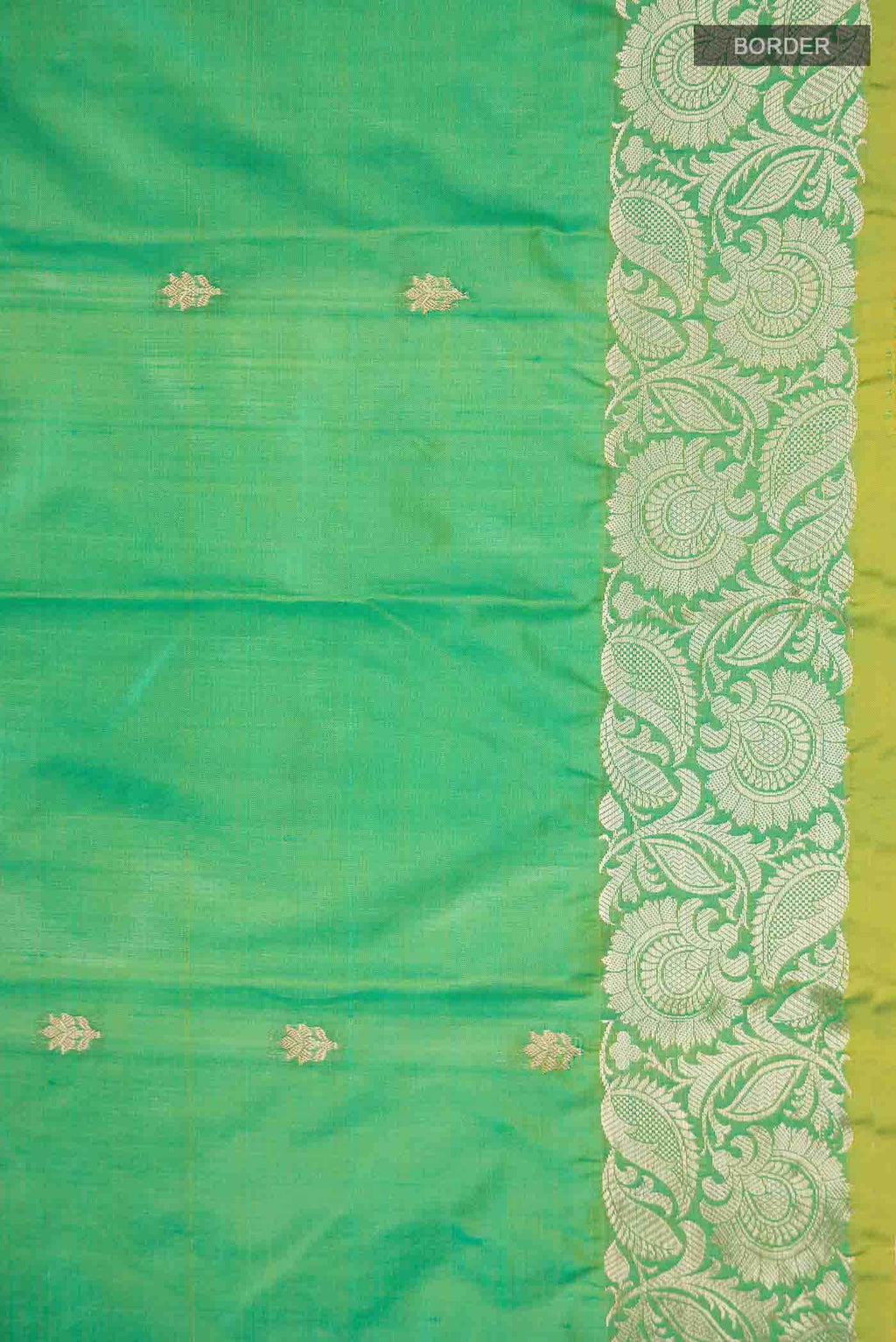 Green Banarasi Katan Silk Saree