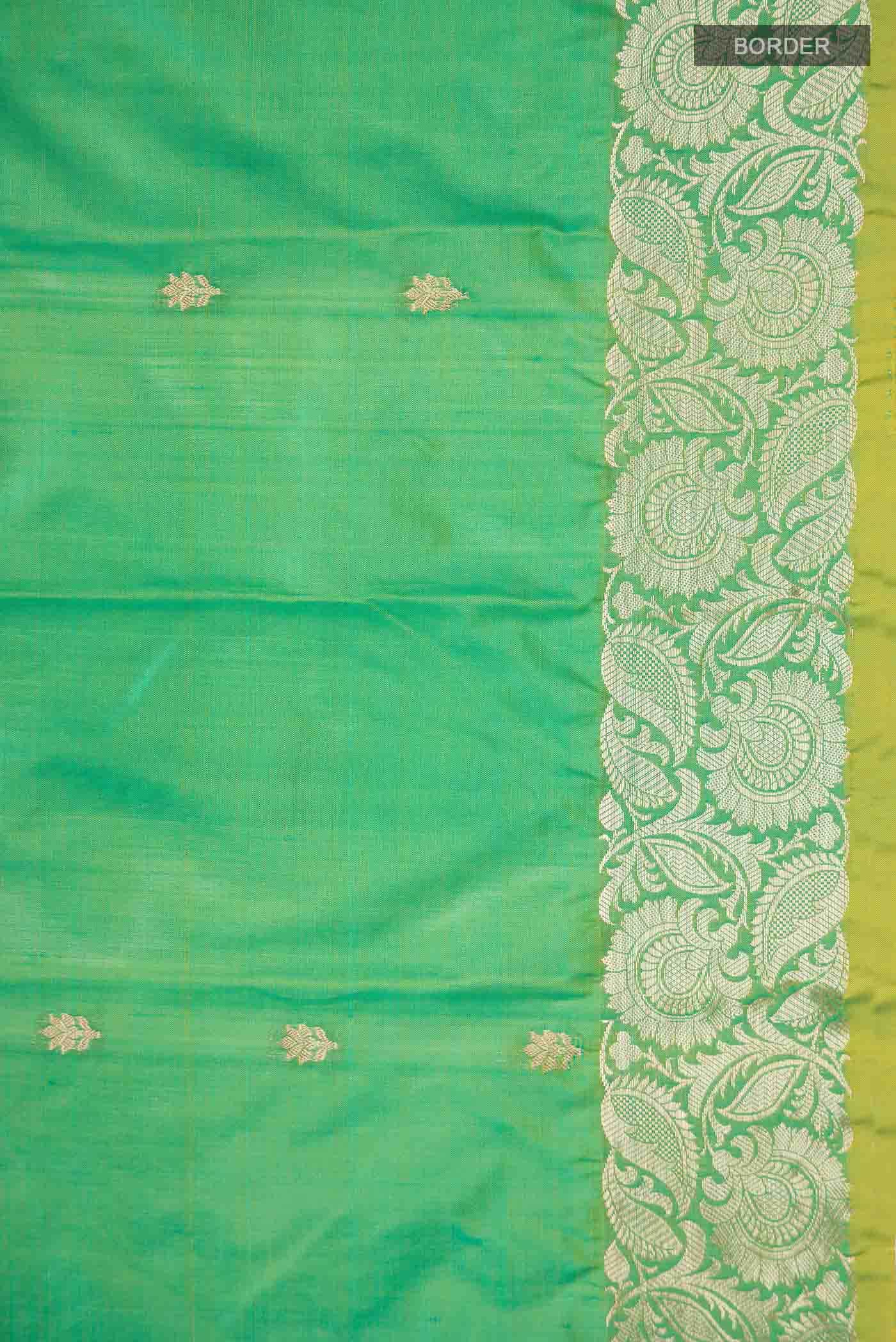 Green Banarasi Katan Silk Saree