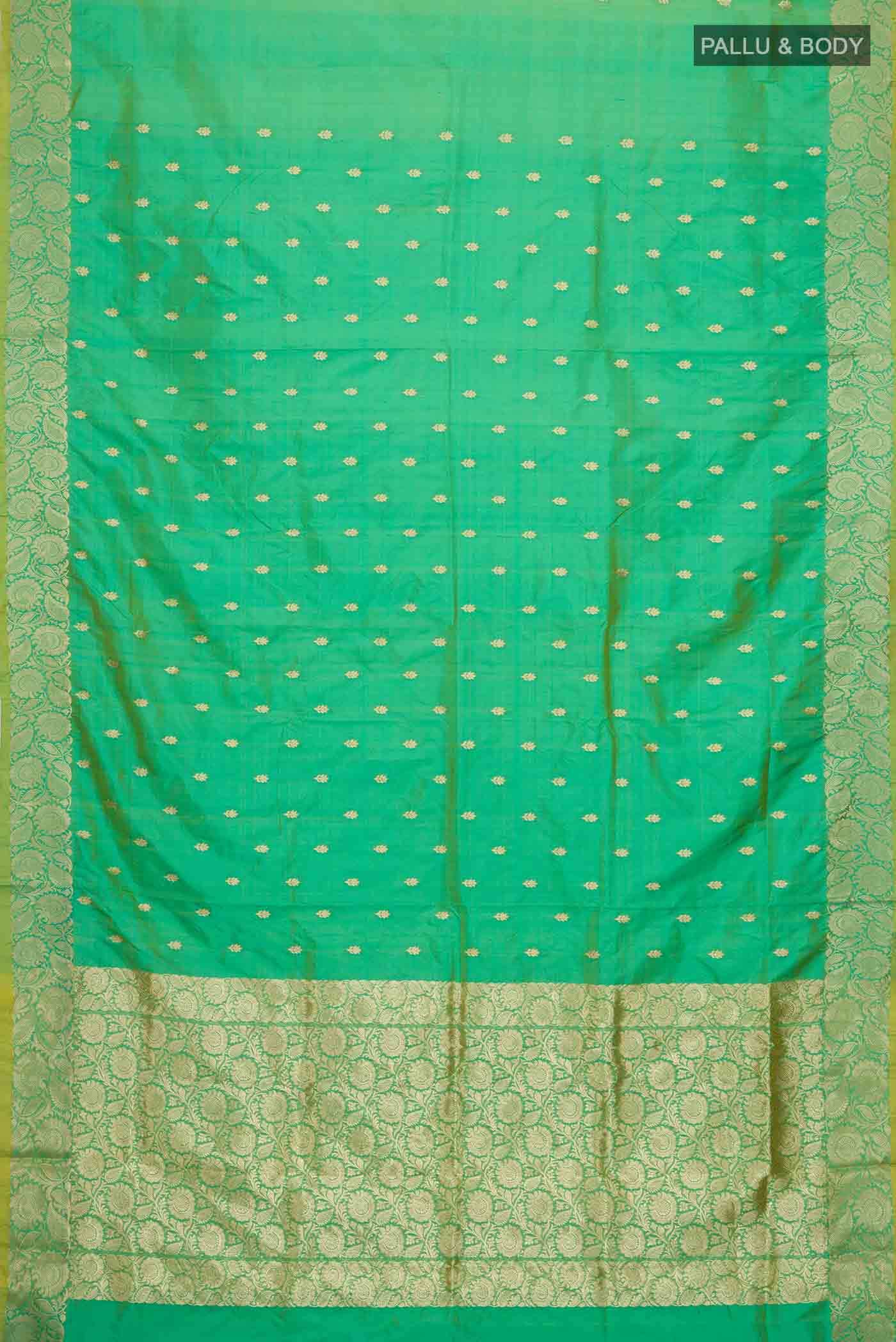 Green Banarasi Katan Silk Saree