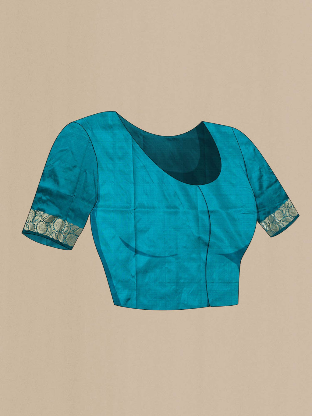 Blue Banarasi Katan Silk Saree