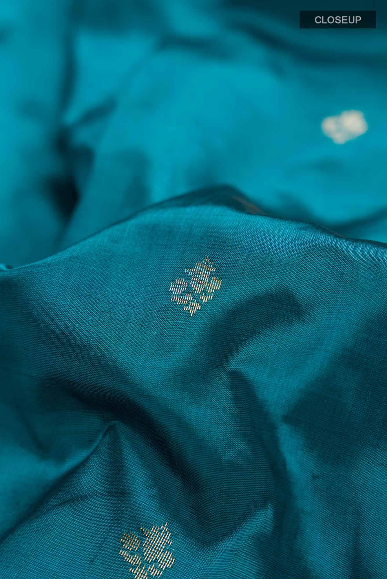 Blue Banarasi Katan Silk Saree