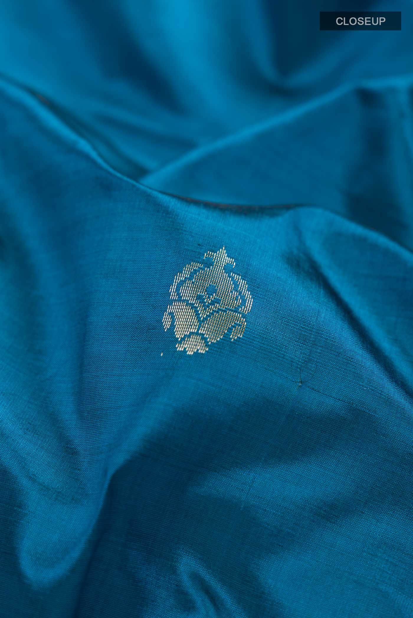 Blue Banarasi Katan Silk Saree