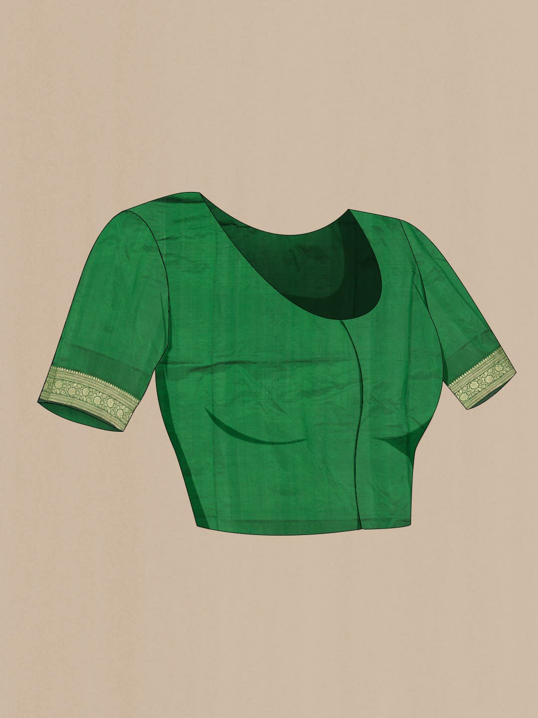 Green Banarasi Katan Silk Saree