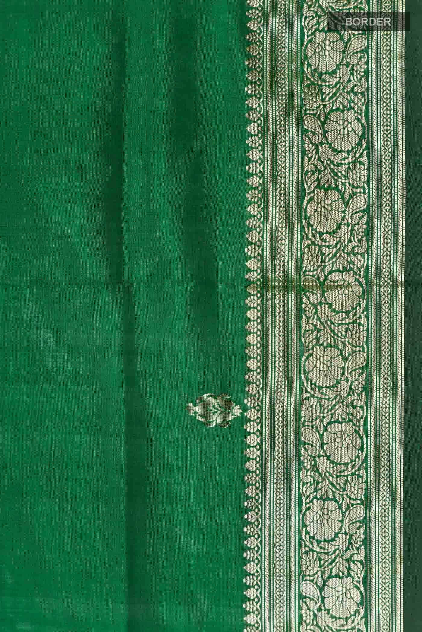 Green Banarasi Katan Silk Saree