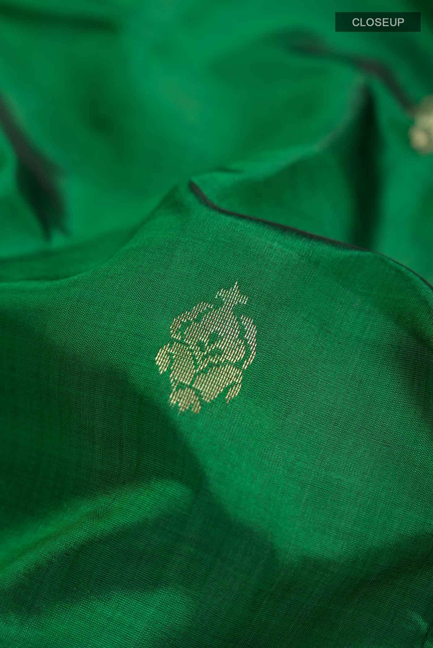 Green Banarasi Katan Silk Saree