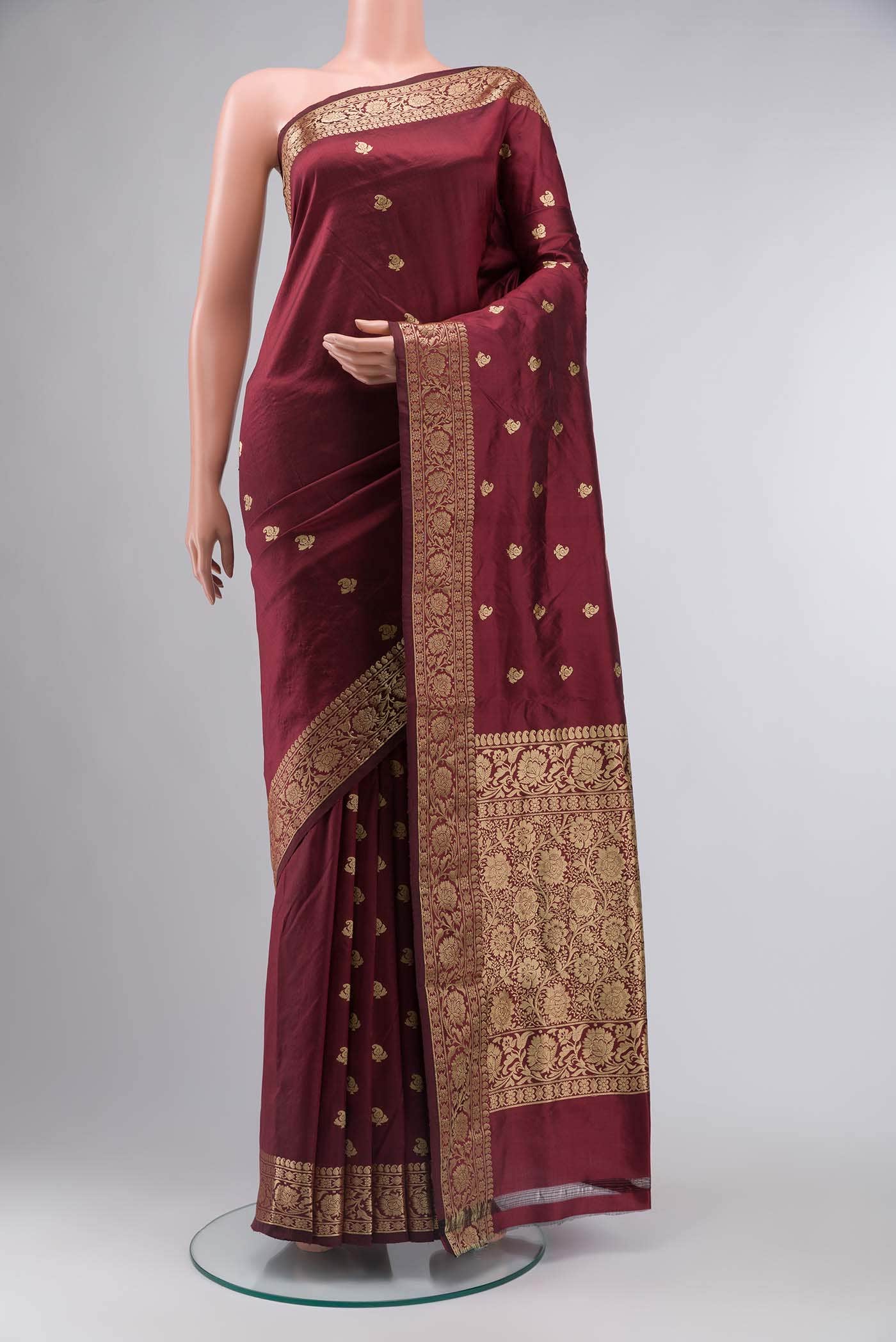 Coffee Brown Banarasi Katan Silk Saree