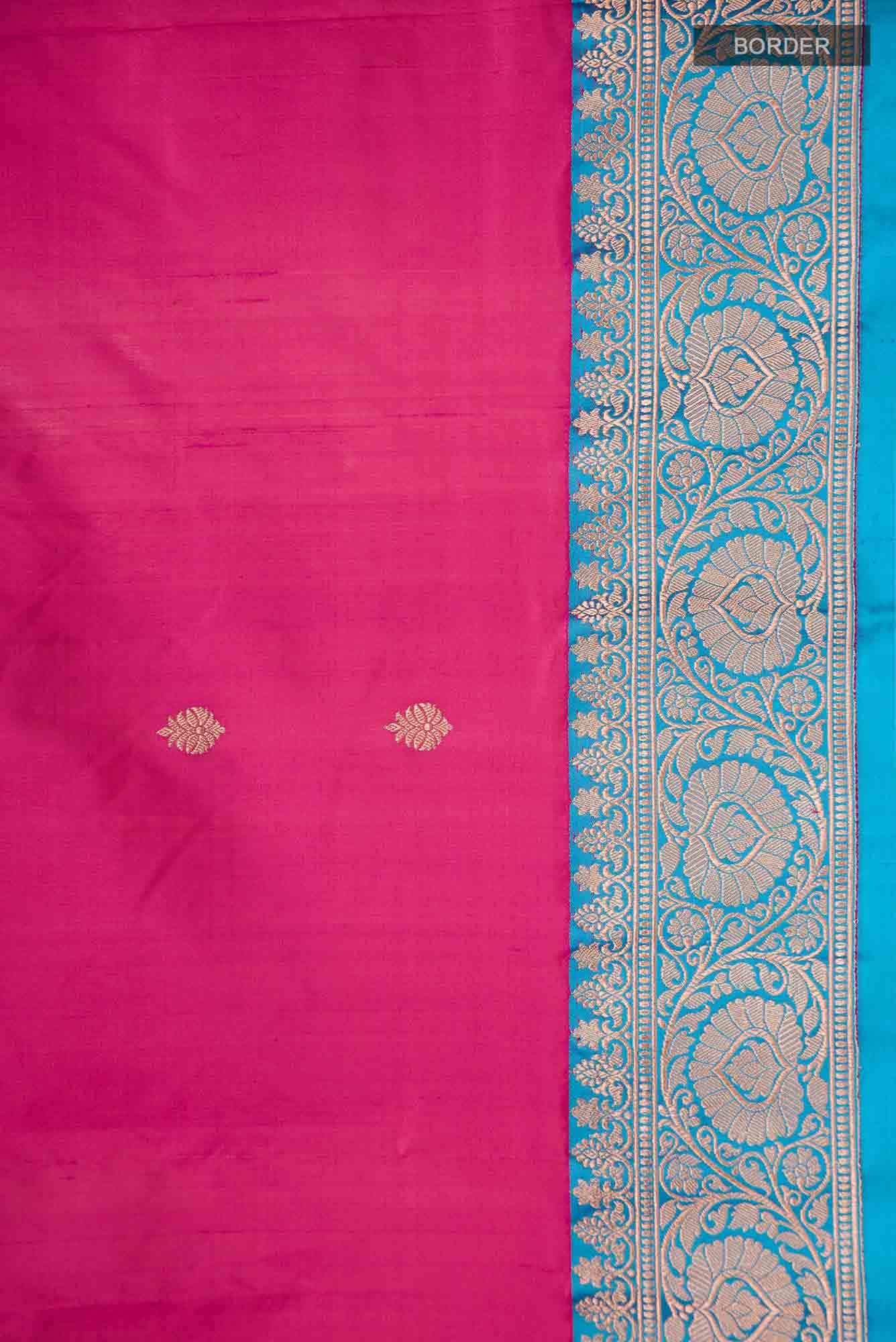 Pink Banarasi Katan Silk Saree