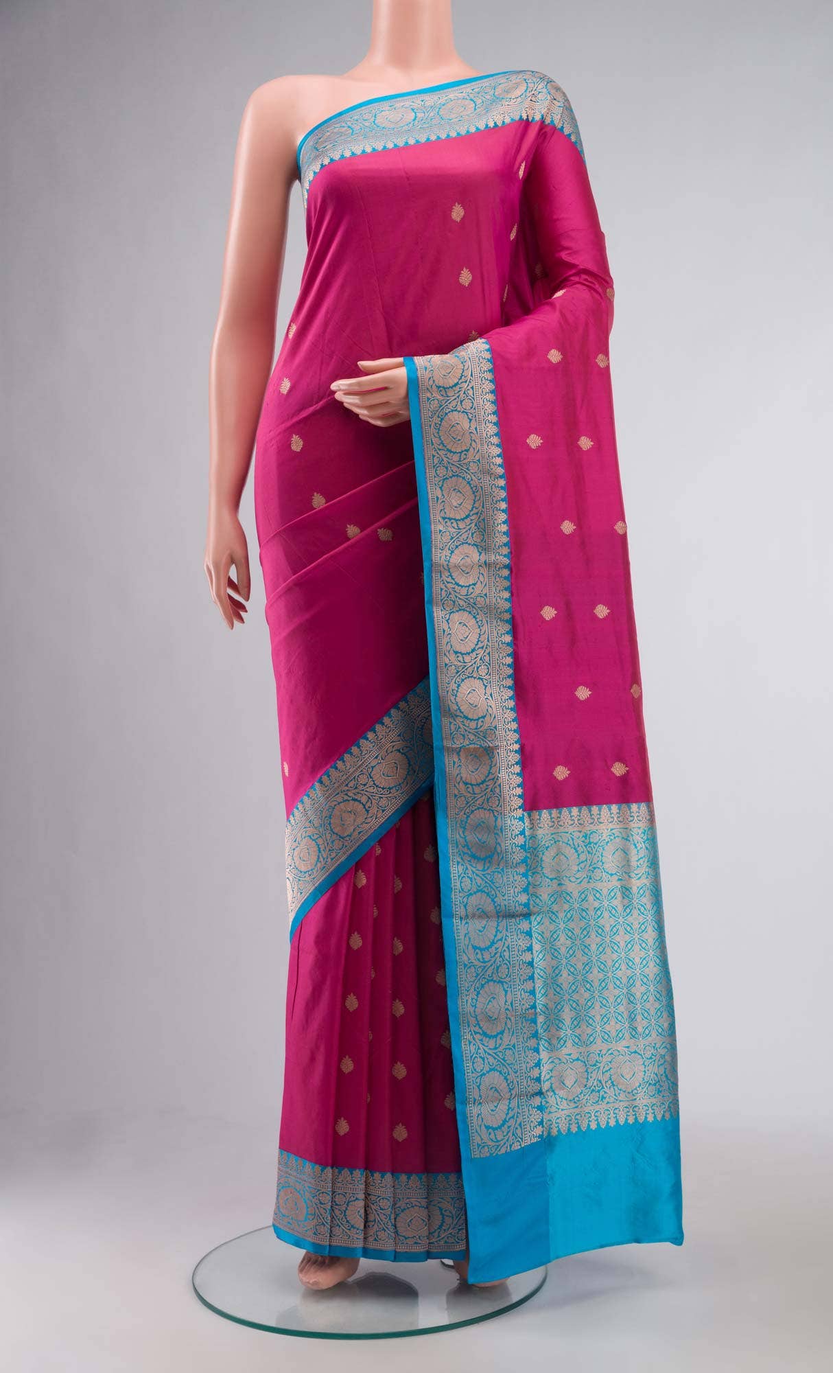 Pink Banarasi Katan Silk Saree