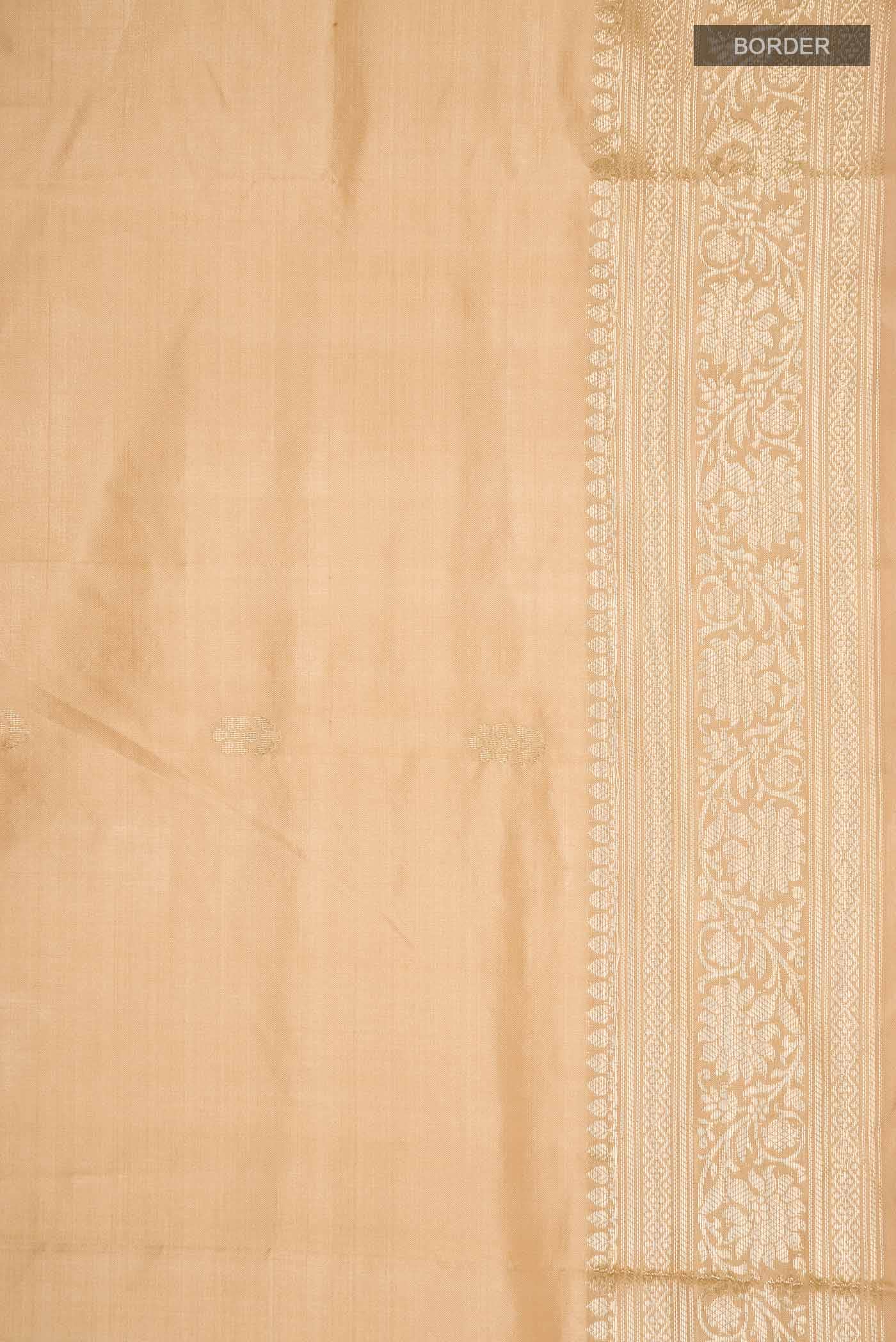 Beige Banarasi Katan Silk Saree