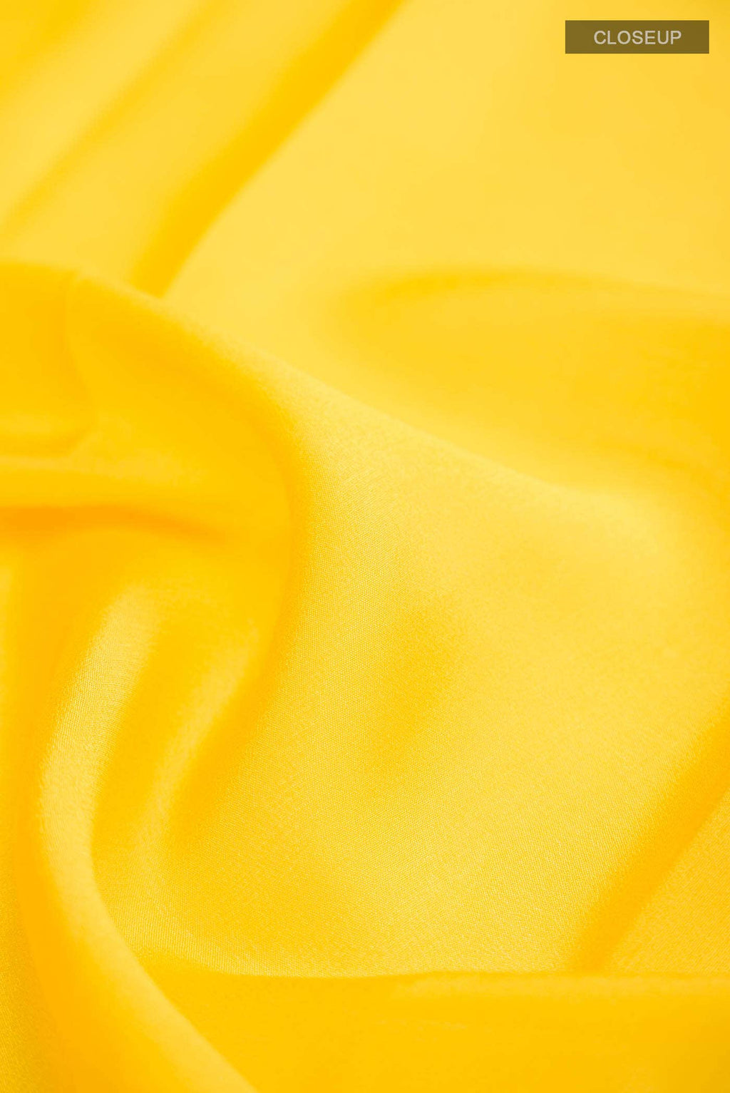 Yellow Mysore Crepe Saree