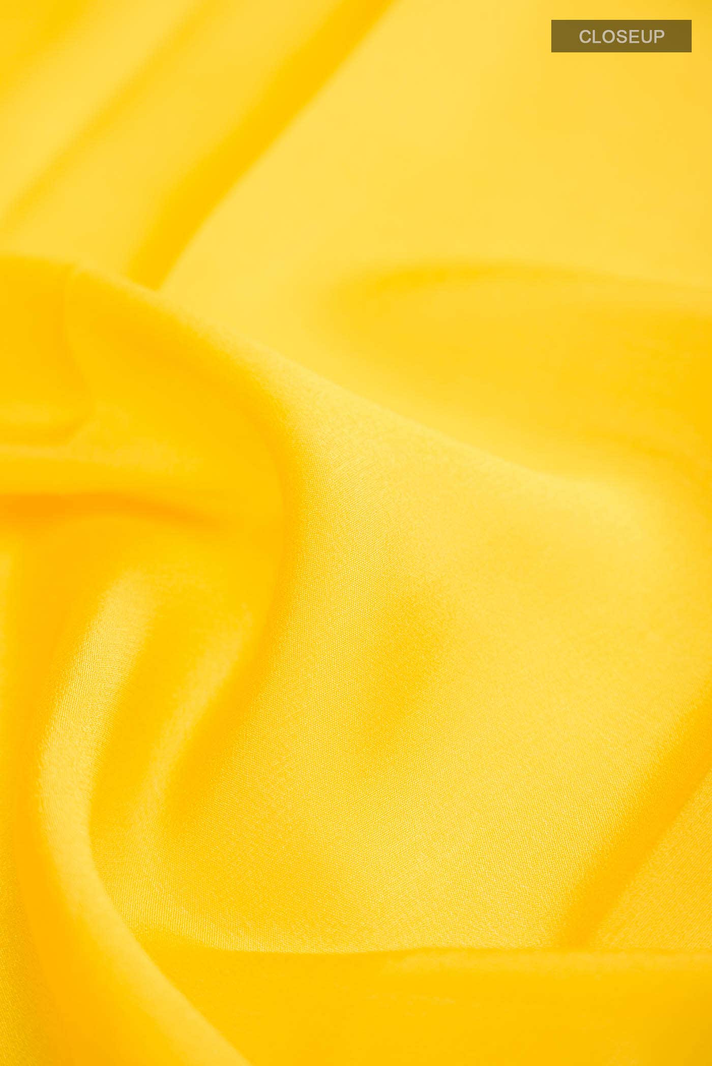 Yellow Mysore Crepe Saree
