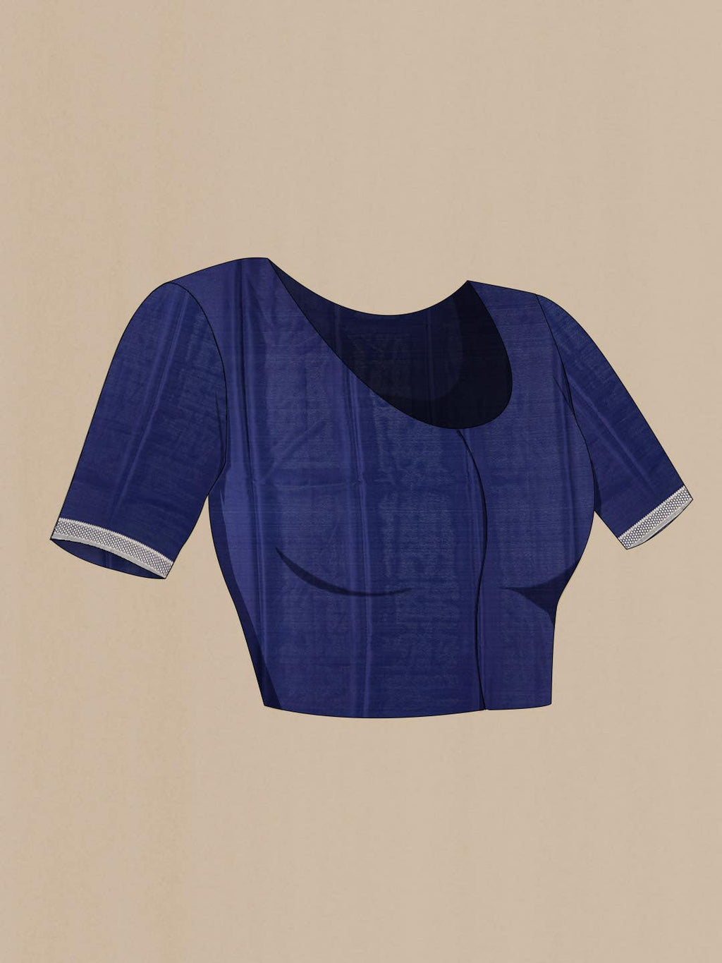 Blue Mysore Crepe Saree