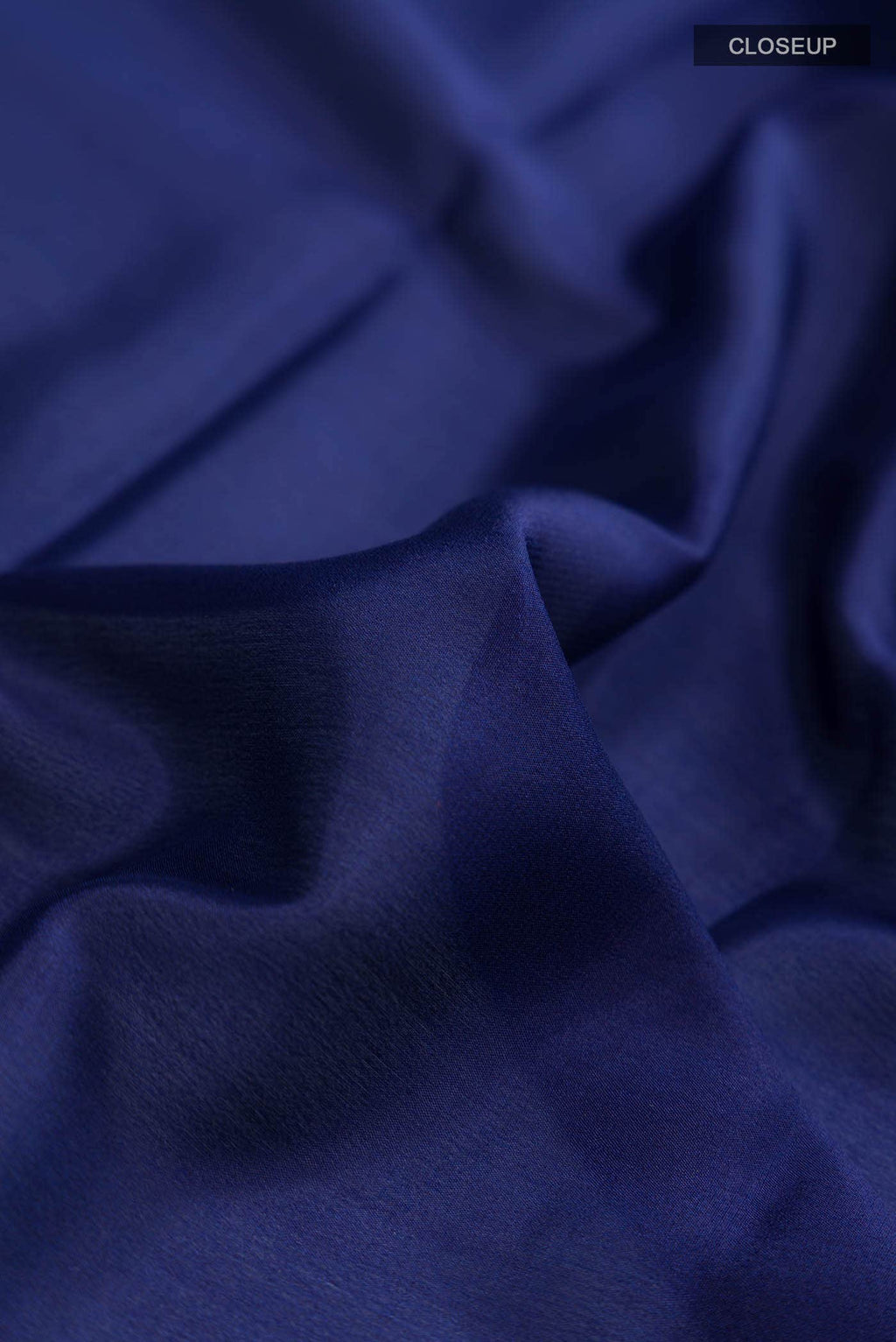 Blue Mysore Crepe Saree