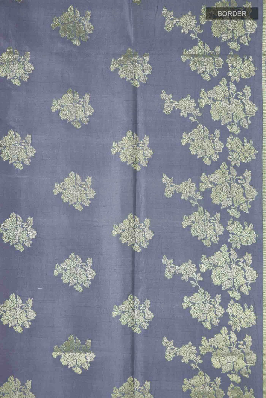 Grey Banarasi Raw Silk Saree